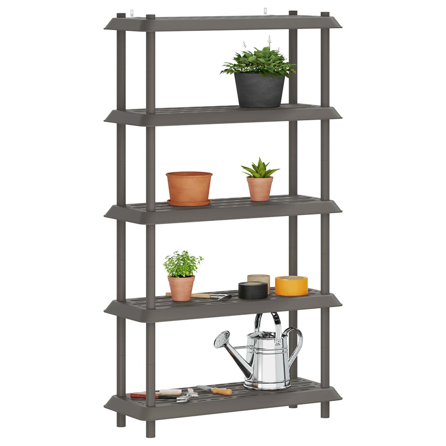 Plankenunit 5-laags 100 x 40 x 177 cm PP Lichtgrijs is nu te koop bij PeponiXL, paradijselijk wonen!