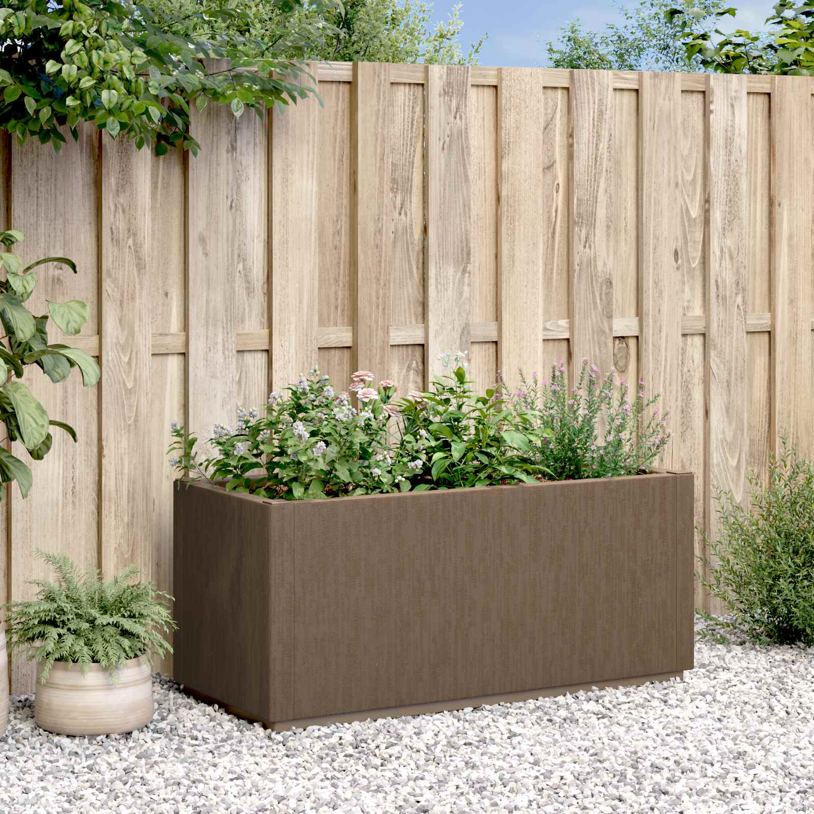 Tuinbloembak Bruin 80 x 36 x 35 cm PP is nu te koop bij PeponiXL, paradijselijk wonen!