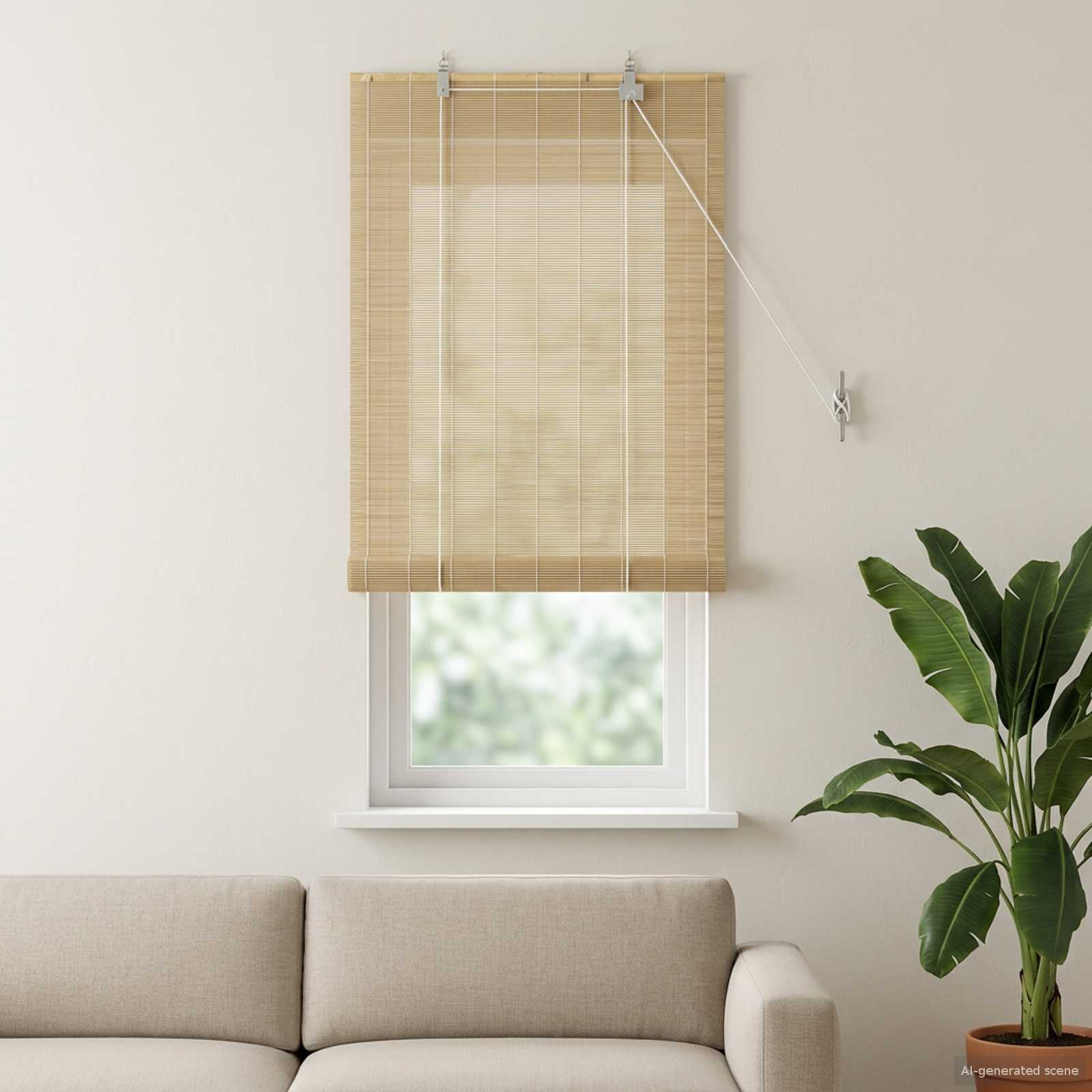 Rolgordijn Naturel 70 x 160 cm Bamboe is nu te koop bij PeponiXL, paradijselijk wonen!