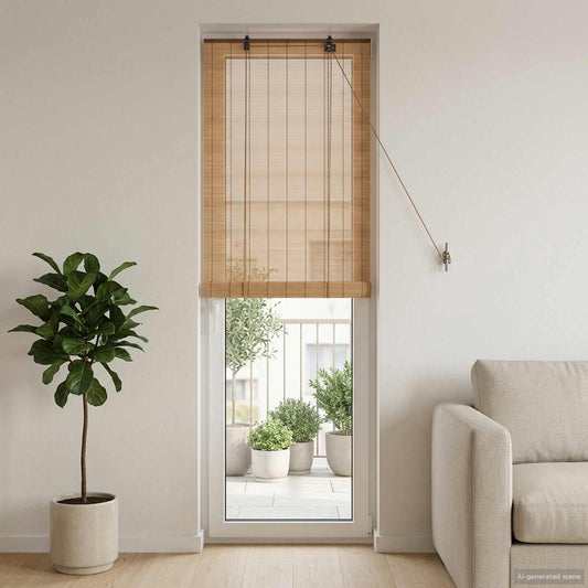 Rolgordijn Bruin 60 x 220 cm Bamboe is nu te koop bij PeponiXL, paradijselijk wonen!