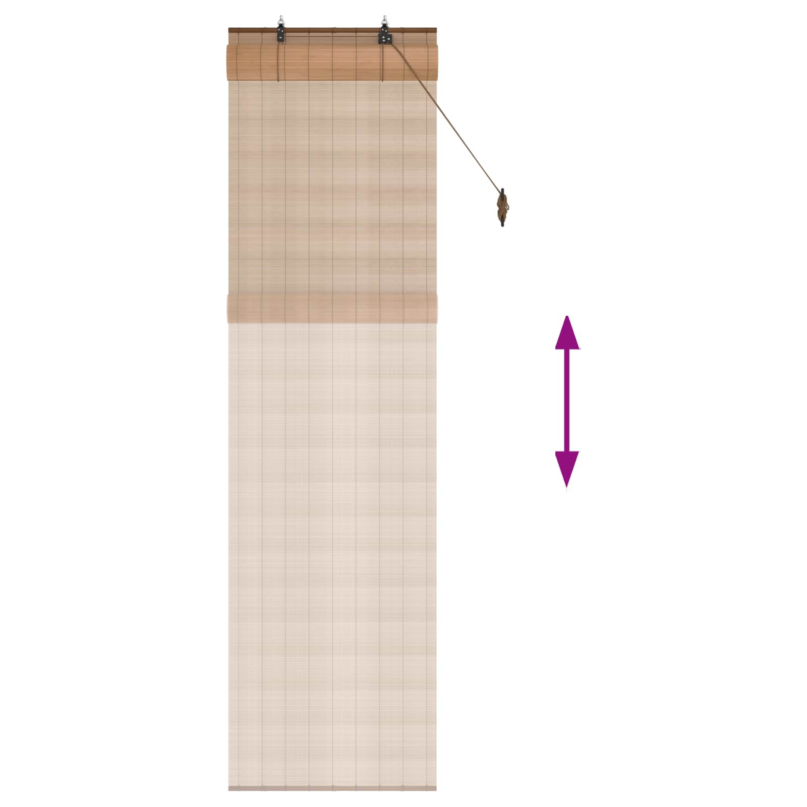 Rolgordijn Bruin 70 x 220 cm Bamboe is nu te koop bij PeponiXL, paradijselijk wonen!