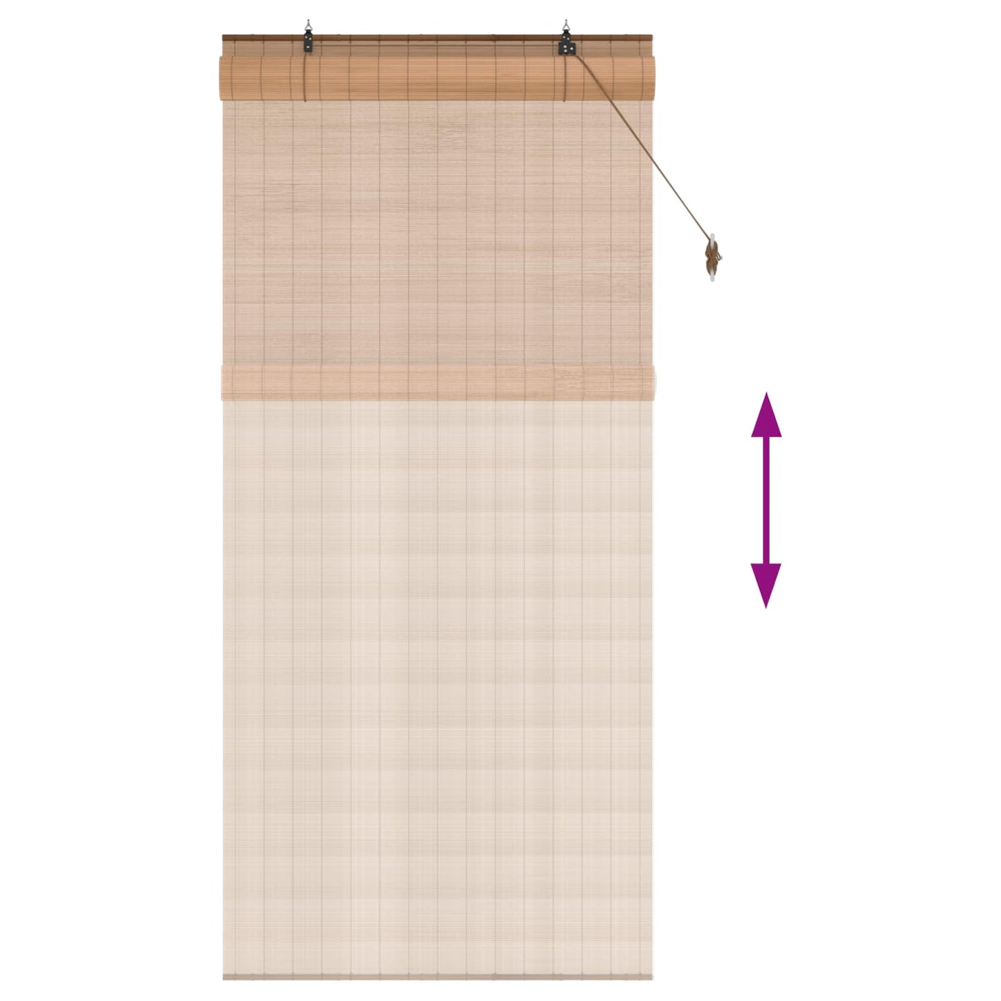 Rolgordijn Bruin 110 x 220 cm Bamboe is nu te koop bij PeponiXL, paradijselijk wonen!