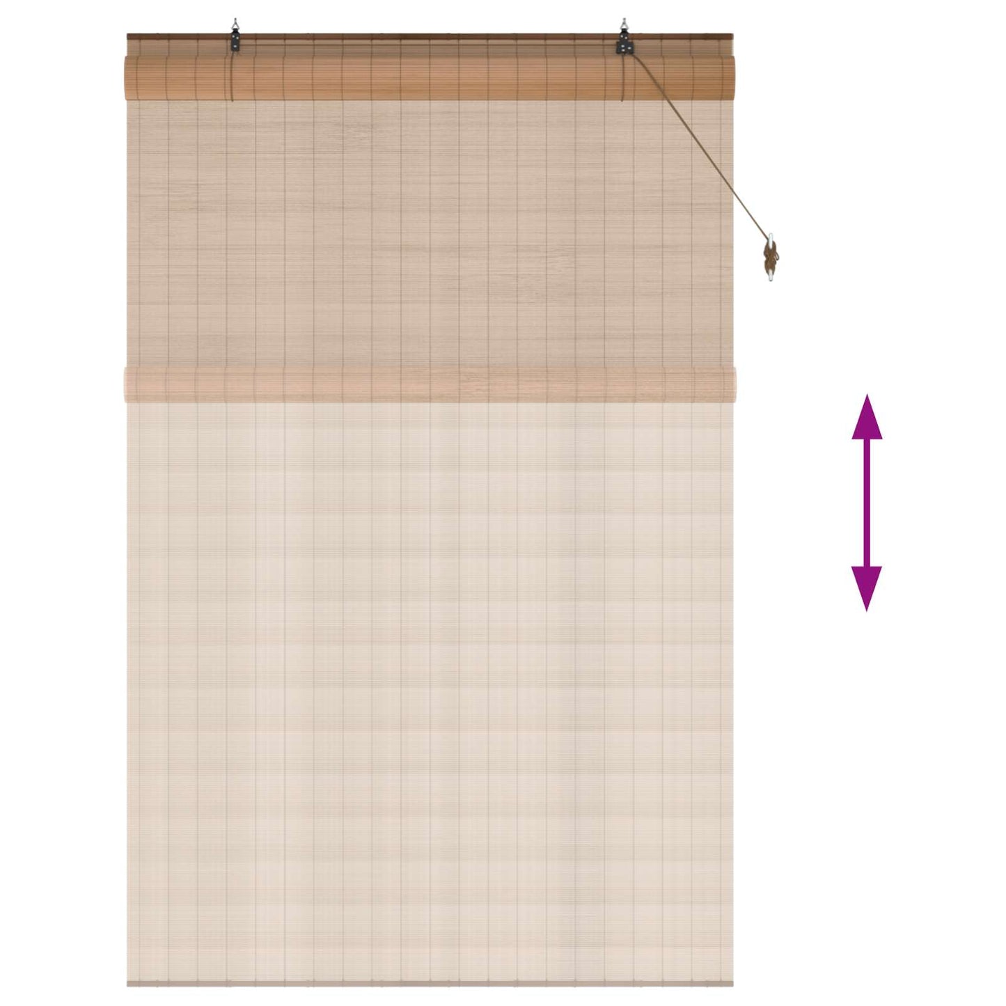 Rolgordijn Bruin 130 x 220 cm Bamboe is nu te koop bij PeponiXL, paradijselijk wonen!