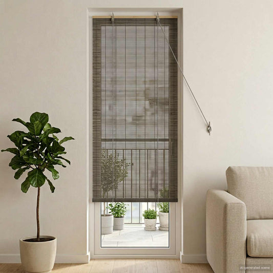 Rolgordijn Grijs 70 x 220 cm Bamboe is nu te koop bij PeponiXL, paradijselijk wonen!