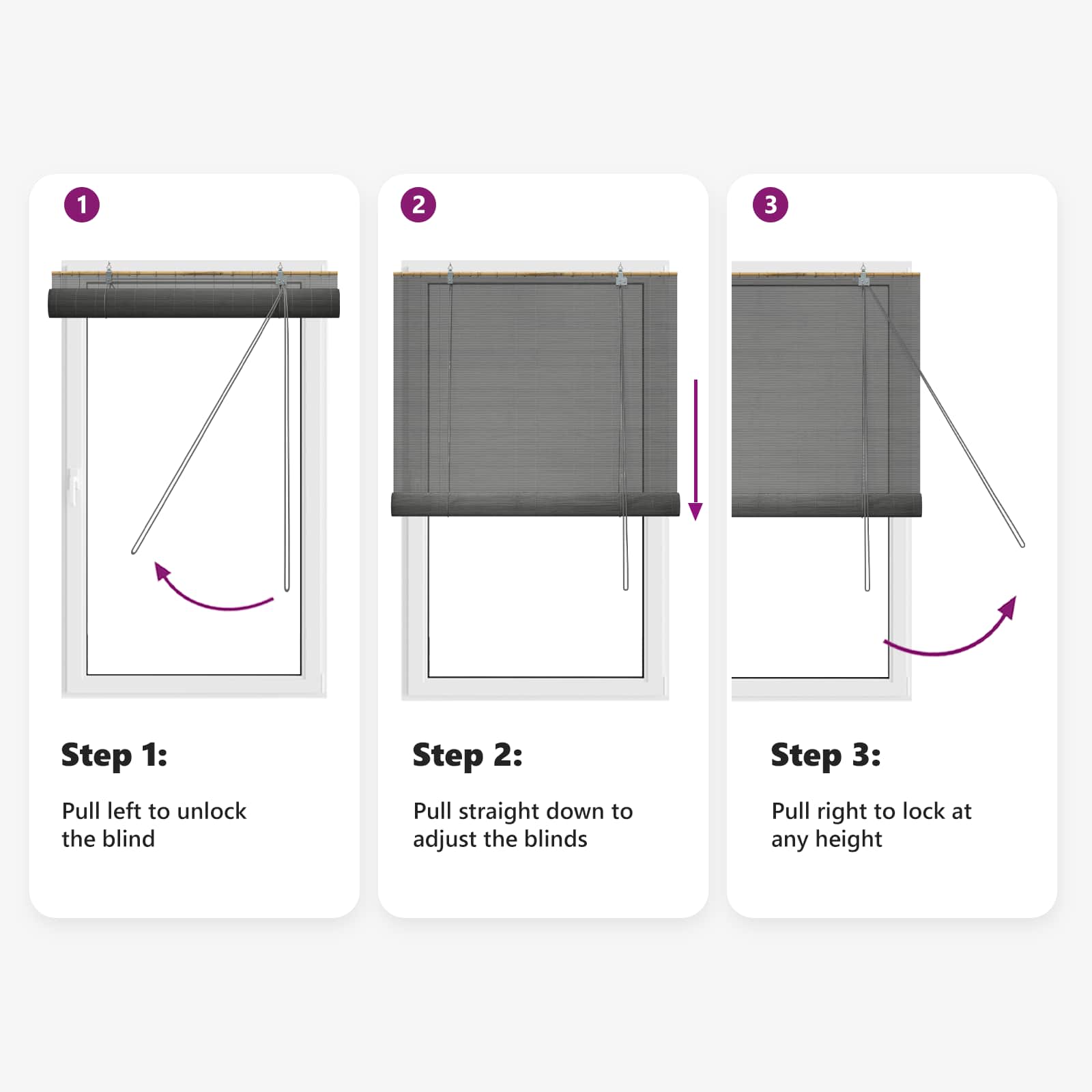 Rolgordijn Grijs 140 x 160 cm Bamboe is nu te koop bij PeponiXL, paradijselijk wonen!