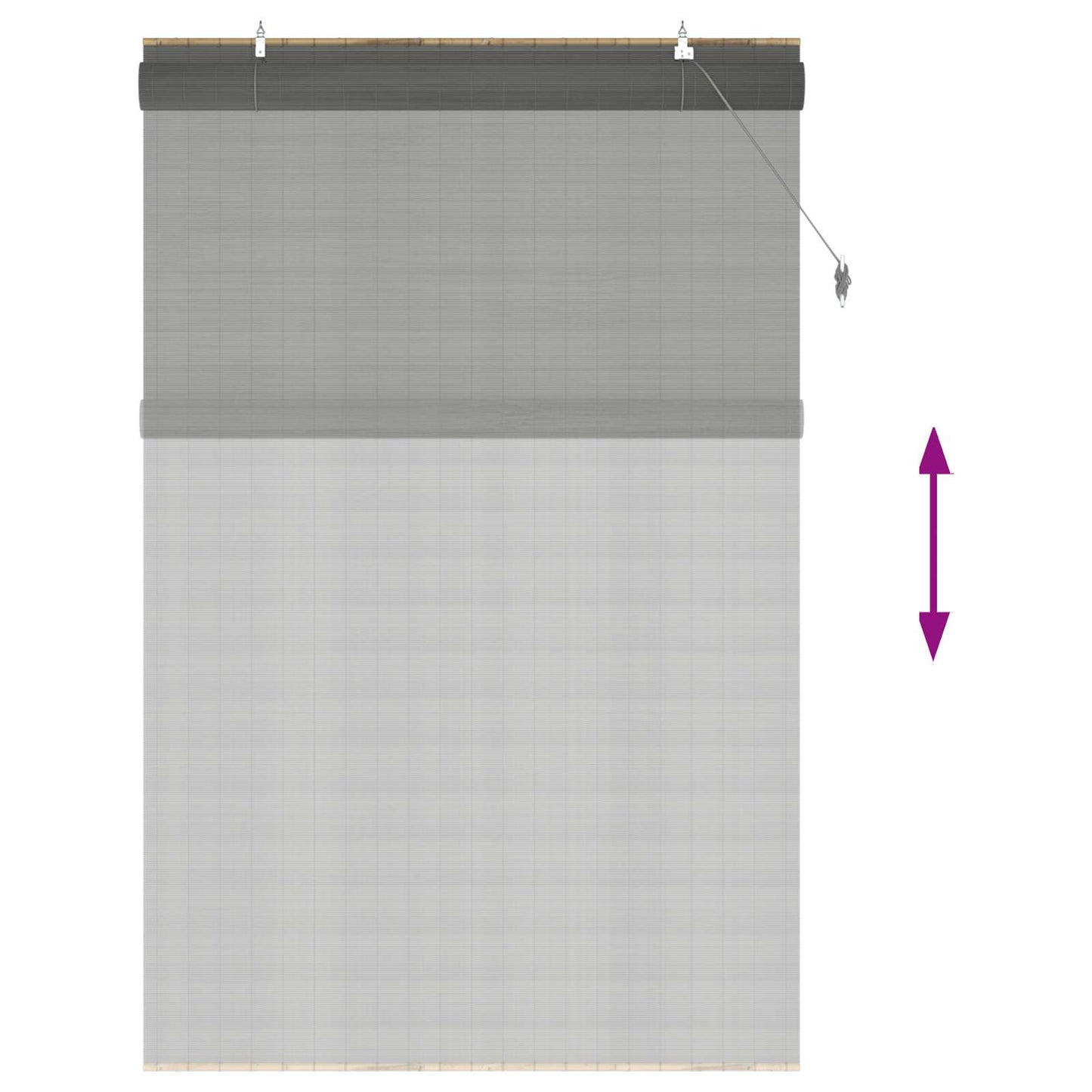 Rolgordijn Grijs 140 x 220 cm Bamboe is nu te koop bij PeponiXL, paradijselijk wonen!