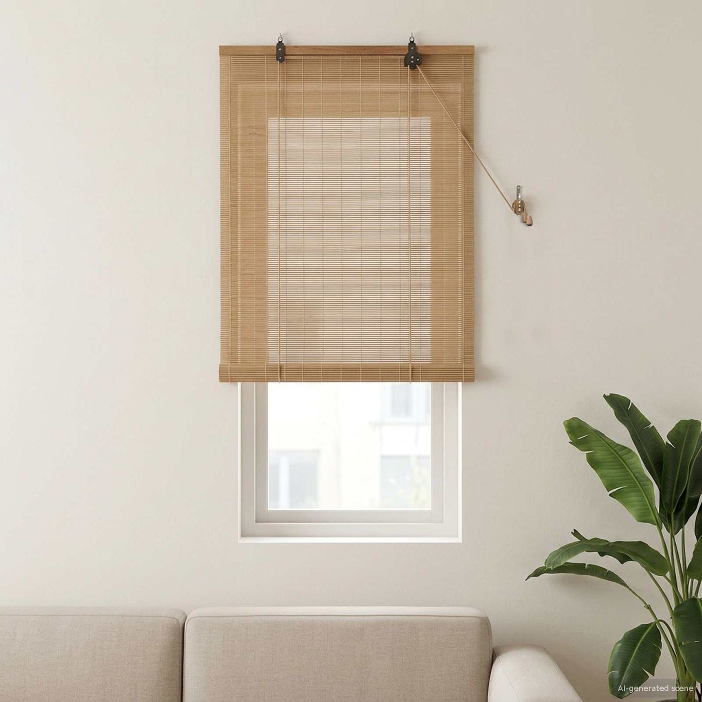 Rolgordijn Bruin 40 x 160 cm Bamboe is nu te koop bij PeponiXL, paradijselijk wonen!