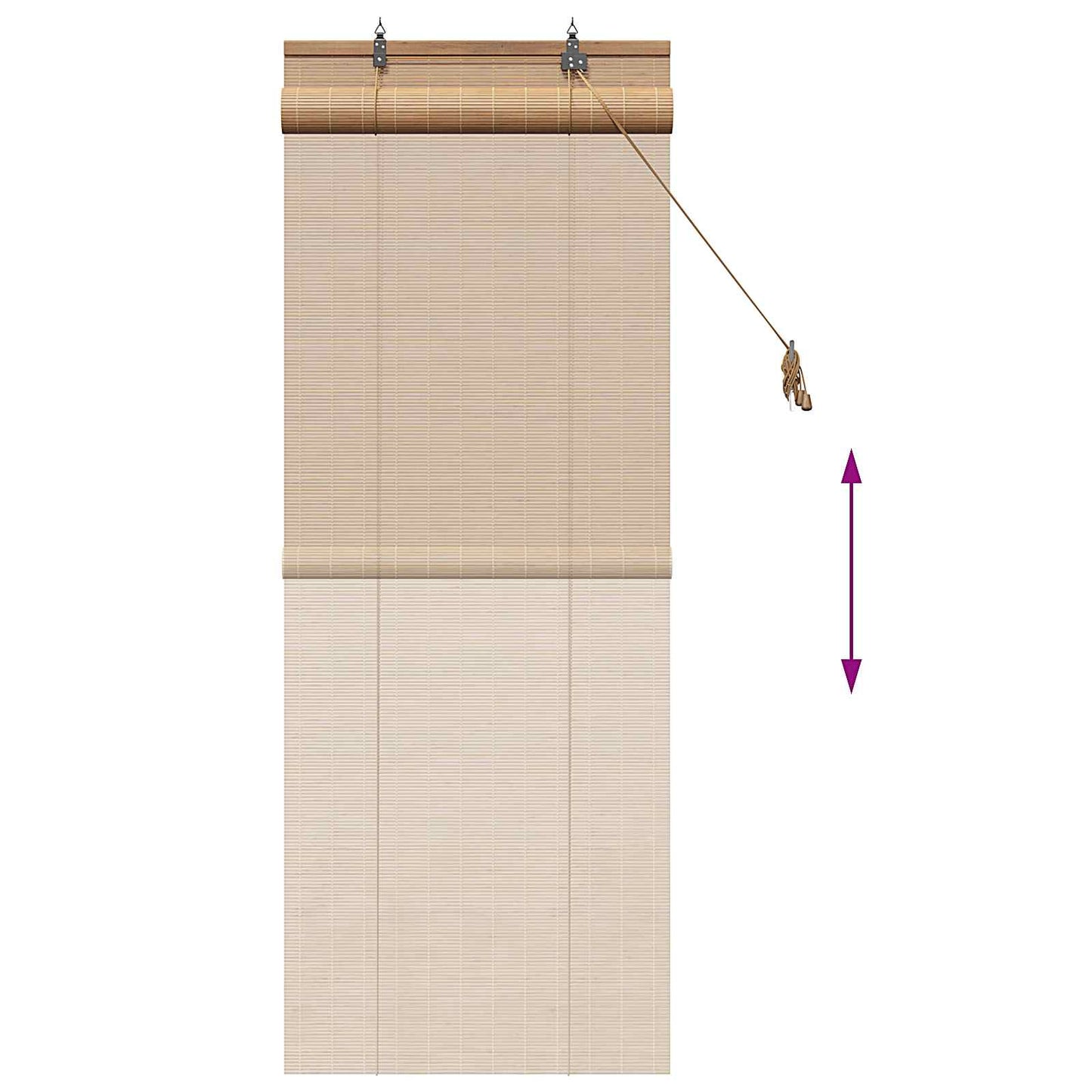 Rolgordijn Bruin 40 x 160 cm Bamboe is nu te koop bij PeponiXL, paradijselijk wonen!