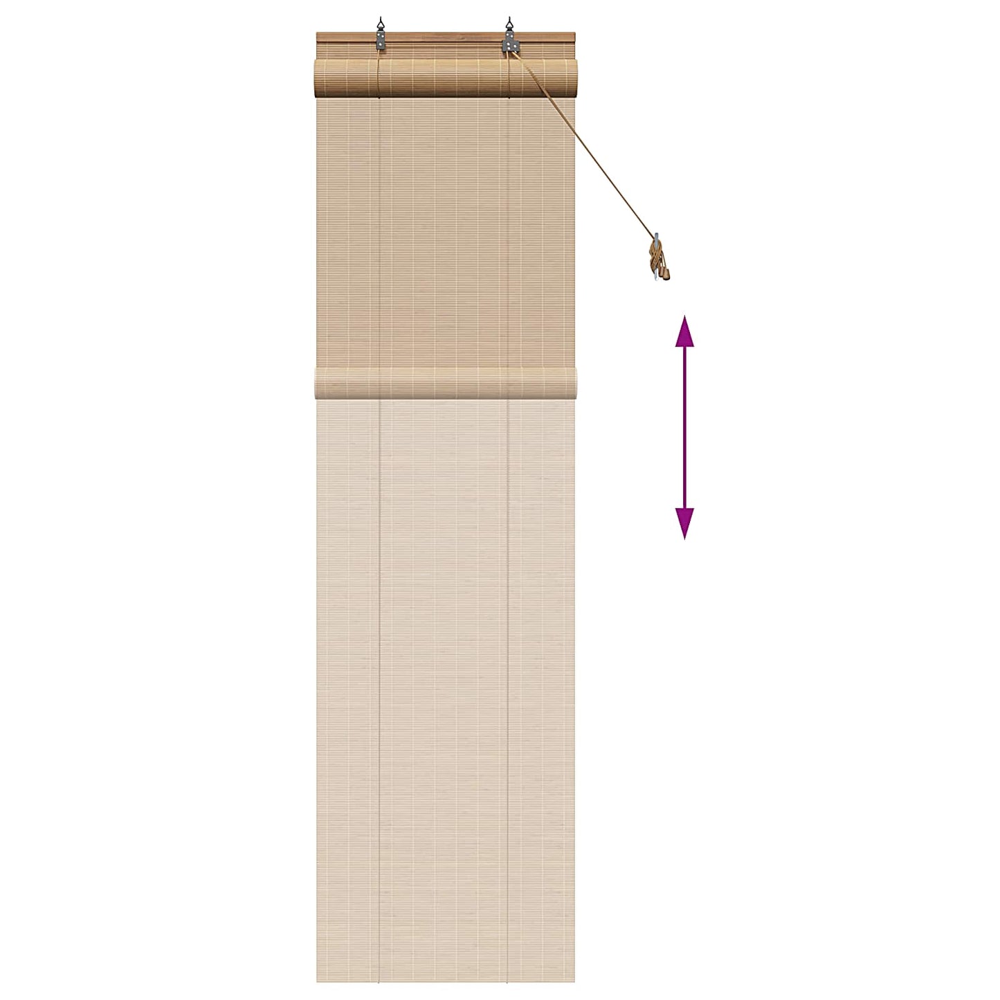 Rolgordijn Bruin 40 x 220 cm Bamboe is nu te koop bij PeponiXL, paradijselijk wonen!