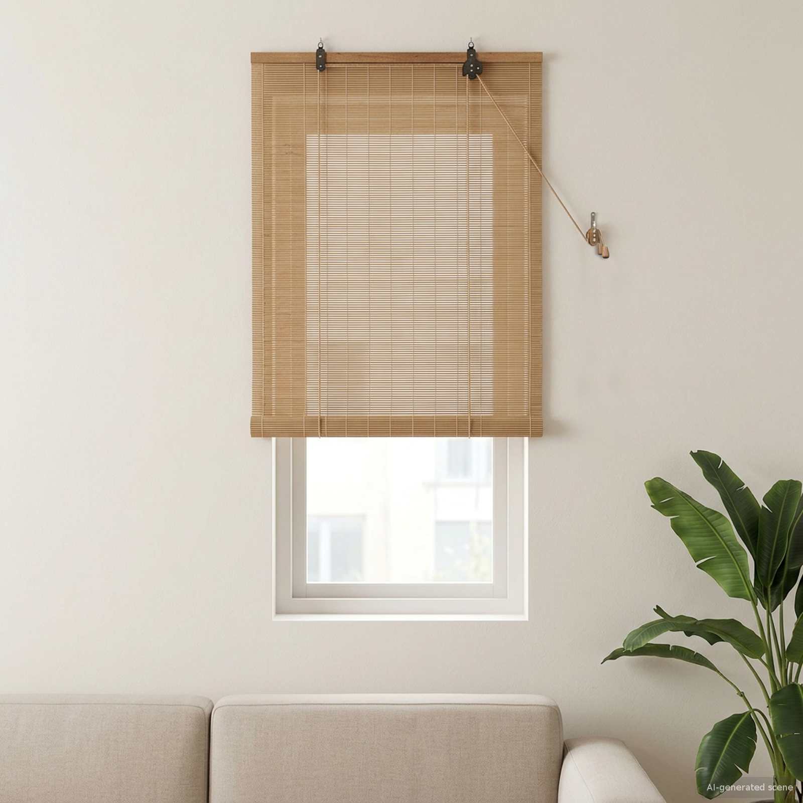 Rolgordijn Bruin 70 x 160 cm Bamboe is nu te koop bij PeponiXL, paradijselijk wonen!
