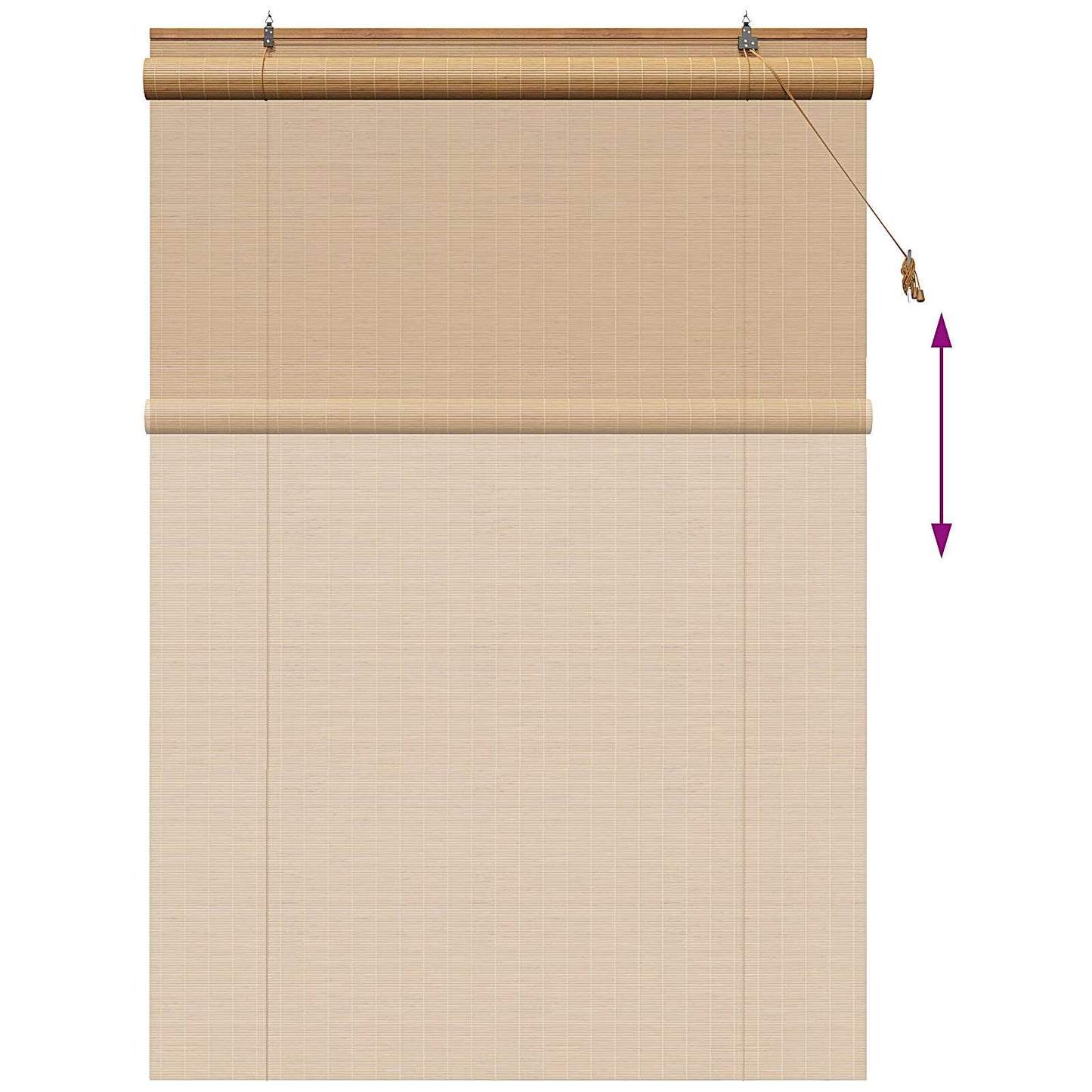 Rolgordijn Bruin 130 x 220 cm Bamboe is nu te koop bij PeponiXL, paradijselijk wonen!