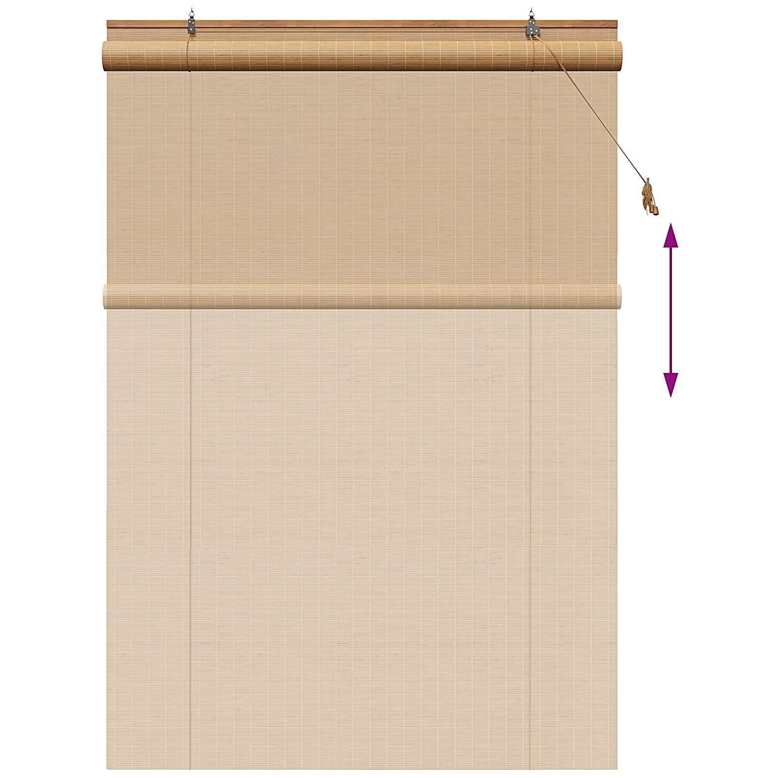 Rolgordijn Bruin 130 x 220 cm Bamboe is nu te koop bij PeponiXL, paradijselijk wonen!