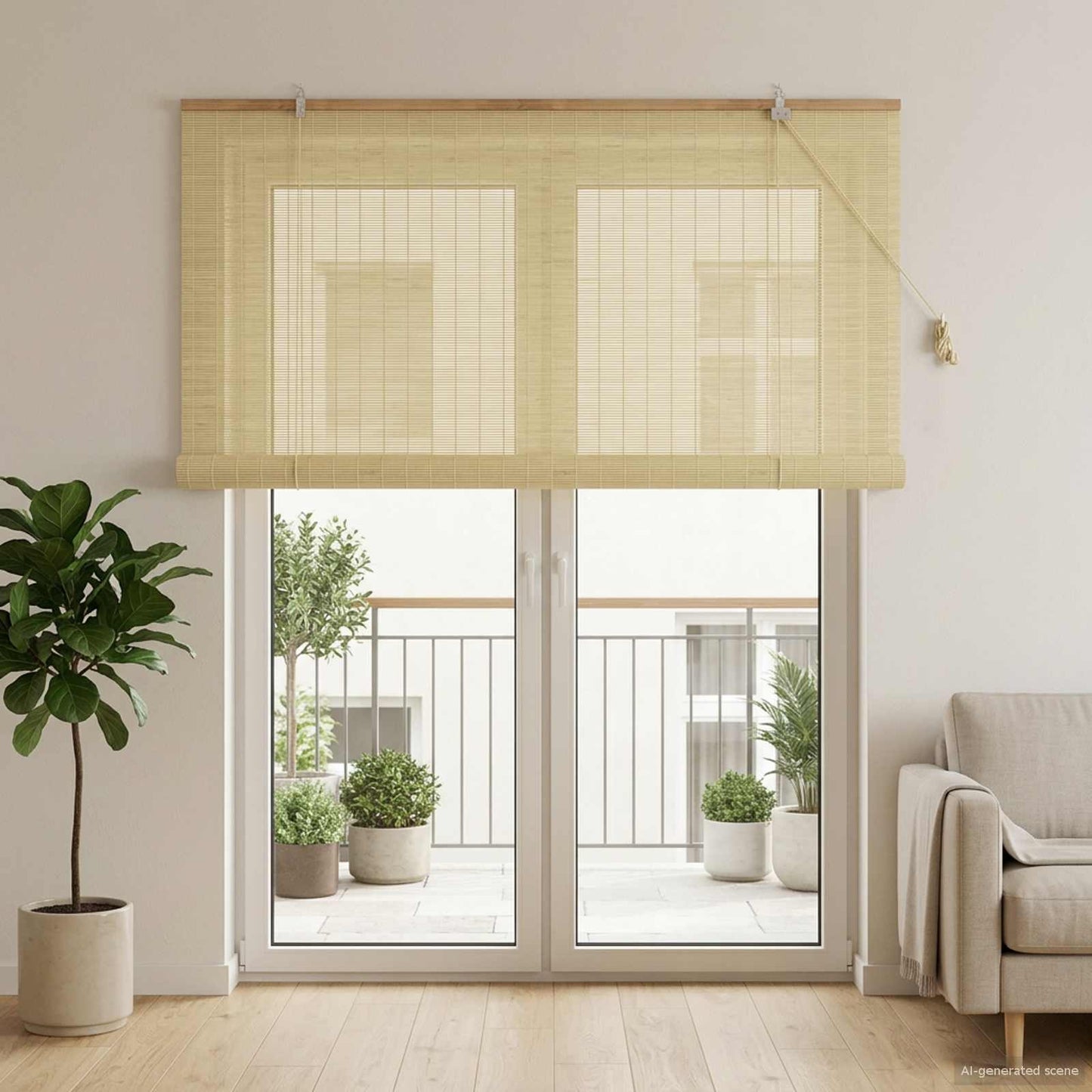 Rolgordijn Naturel 160 x 220 cm Bamboe is nu te koop bij PeponiXL, paradijselijk wonen!