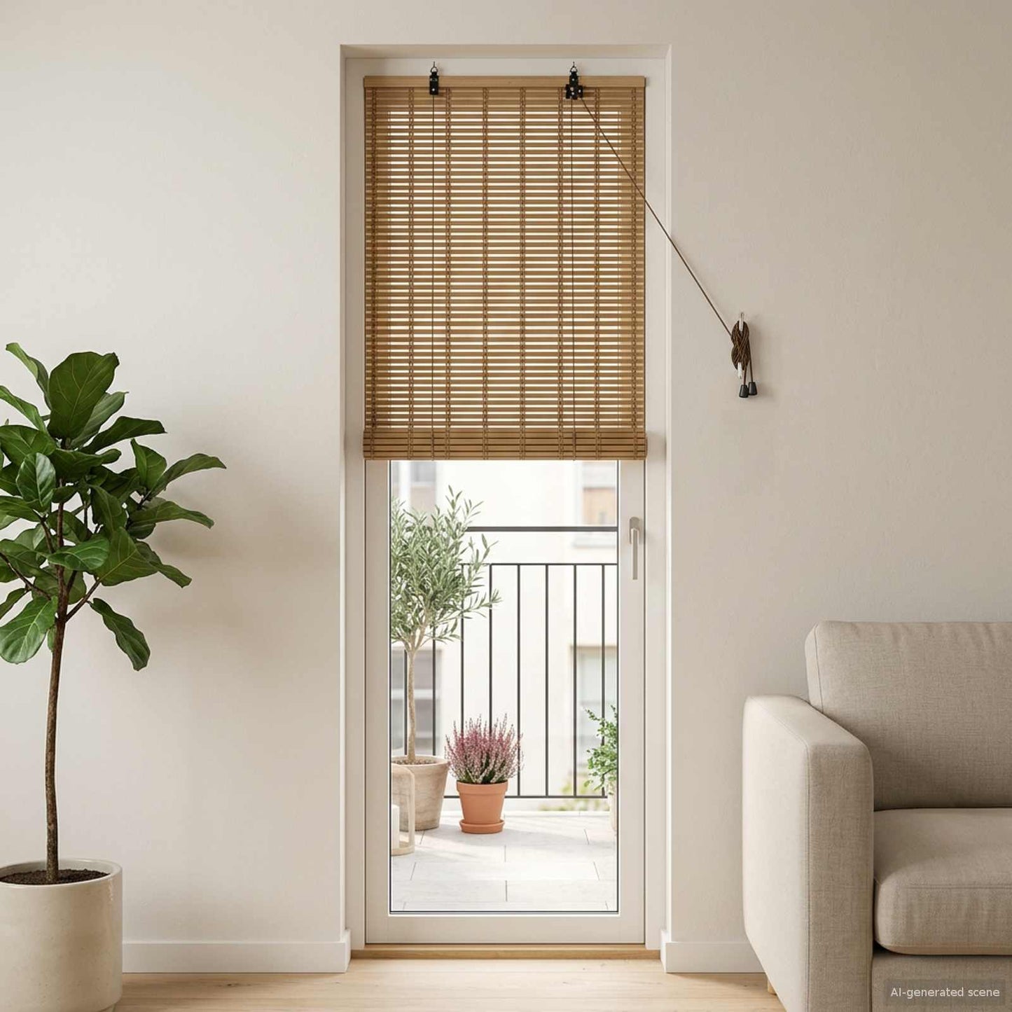 Rolgordijn Natuur 50 x 220 cm Bamboe is nu te koop bij PeponiXL, paradijselijk wonen!
