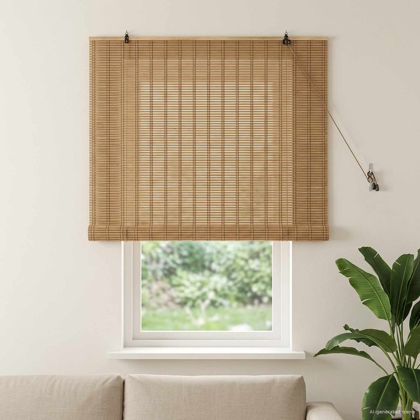 Rolgordijn Natuur 130 x 160 cm Bamboe is nu te koop bij PeponiXL, paradijselijk wonen!