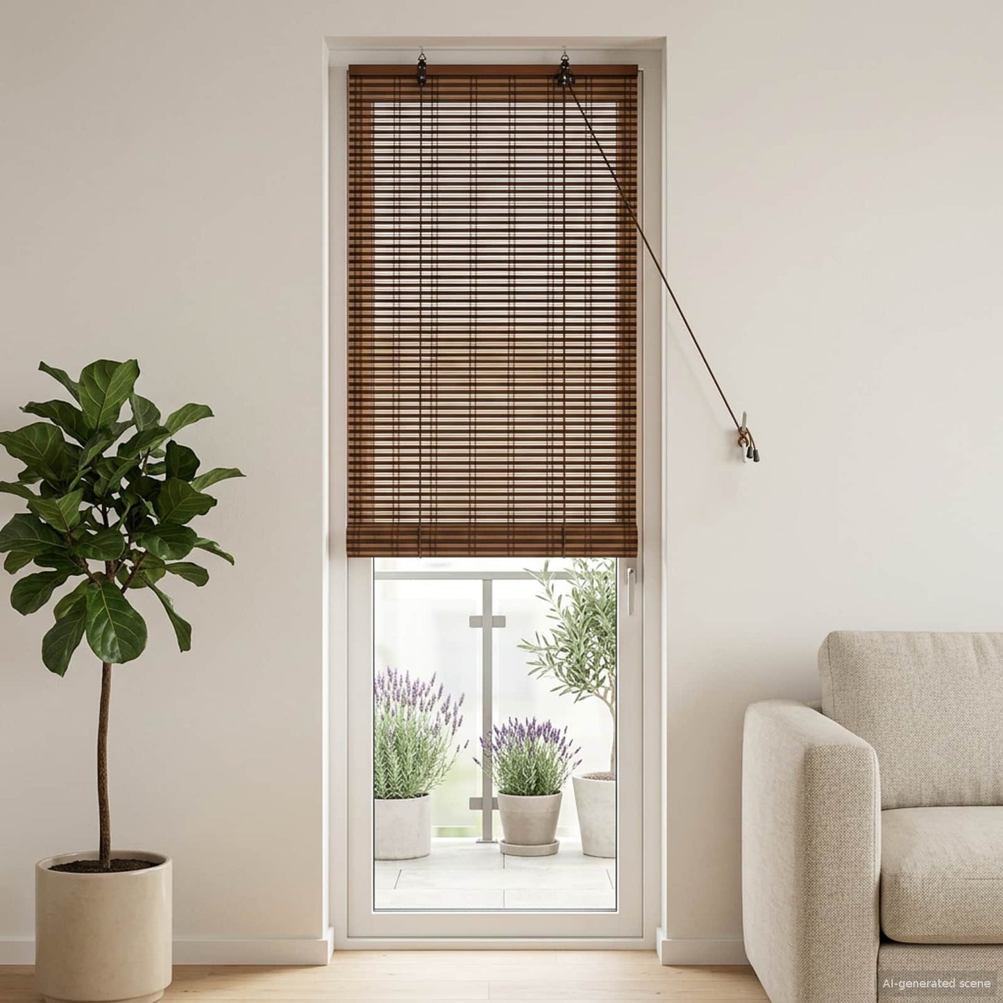 Rolgordijn Bruin 70 x 220 cm Bamboe is nu te koop bij PeponiXL, paradijselijk wonen!