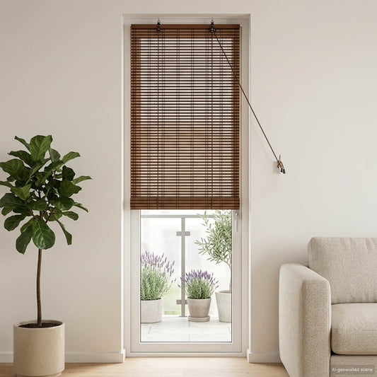 Rolgordijn Bruin 70 x 220 cm Bamboe is nu te koop bij PeponiXL, paradijselijk wonen!