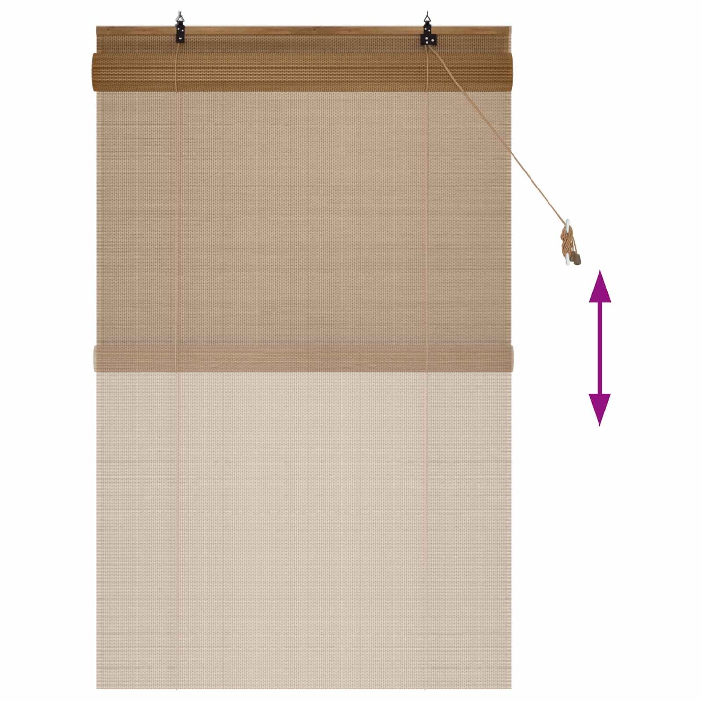 Rolgordijn Bruin 100 x 160 cm Bamboe is nu te koop bij PeponiXL, paradijselijk wonen!