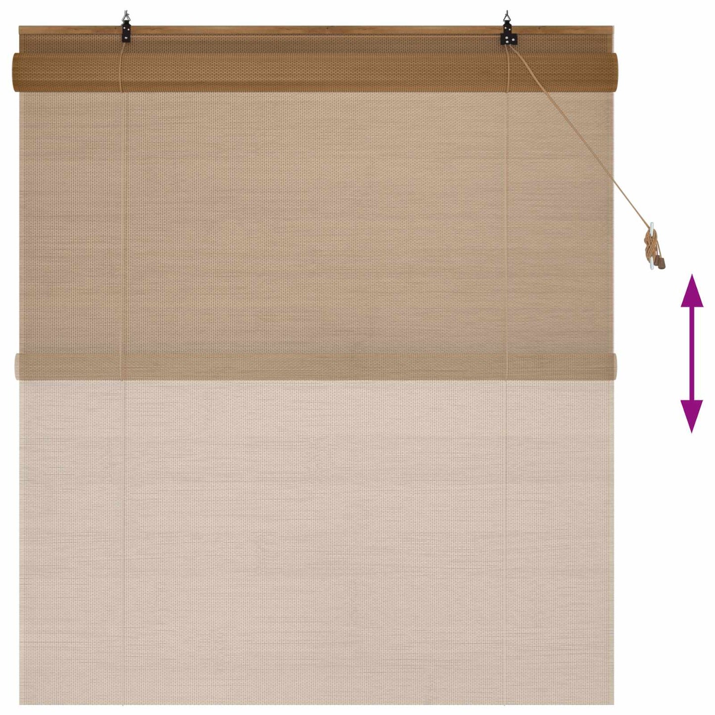 Rolgordijn Bruin 130 x 160 cm Bamboe is nu te koop bij PeponiXL, paradijselijk wonen!