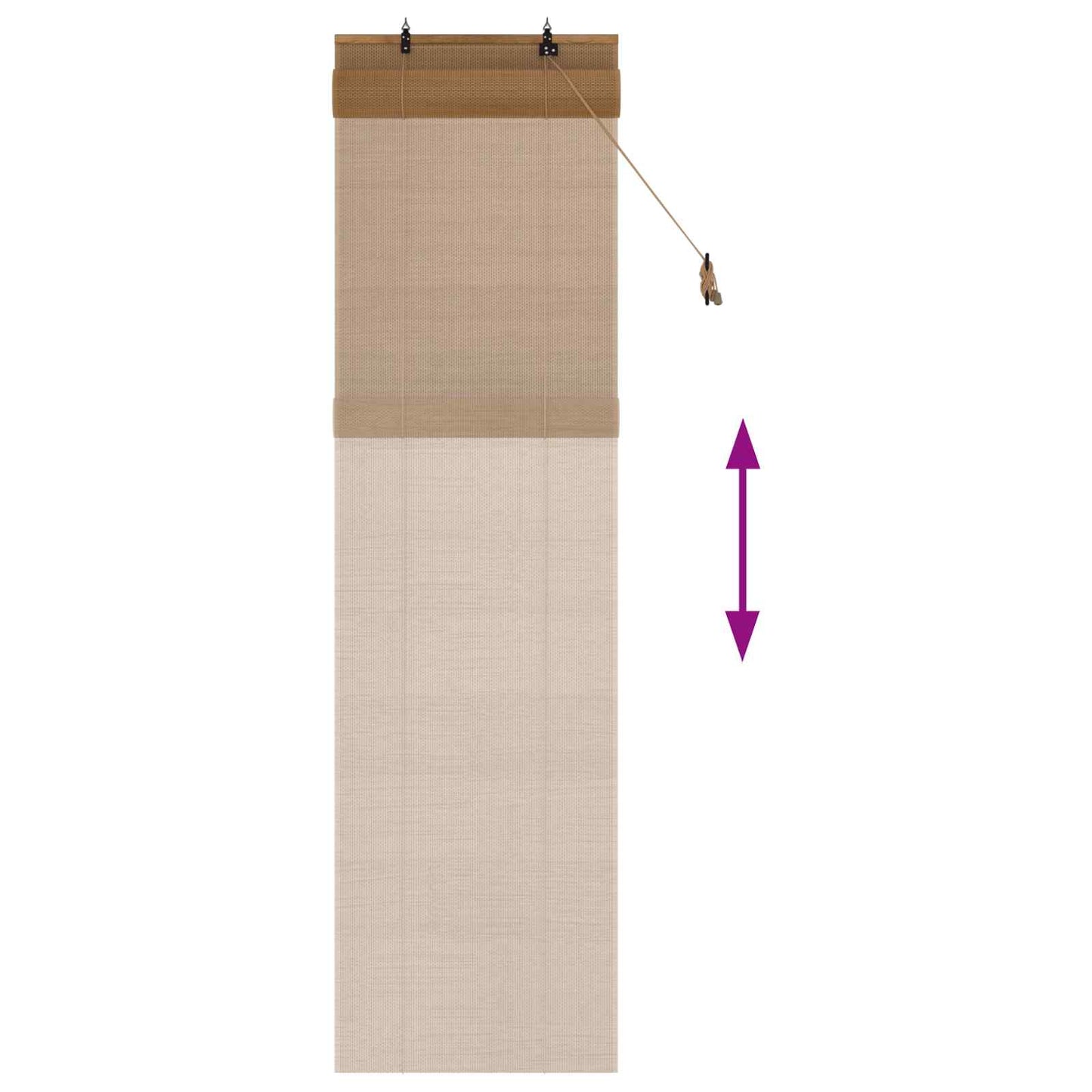 Rolgordijn Bruin 60 x 220 cm Bamboe is nu te koop bij PeponiXL, paradijselijk wonen!