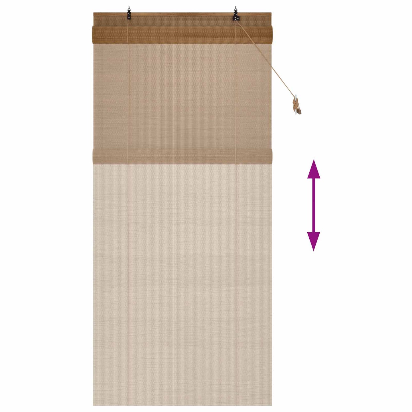 Rolgordijn Bruin 110 x 220 cm Bamboe is nu te koop bij PeponiXL, paradijselijk wonen!