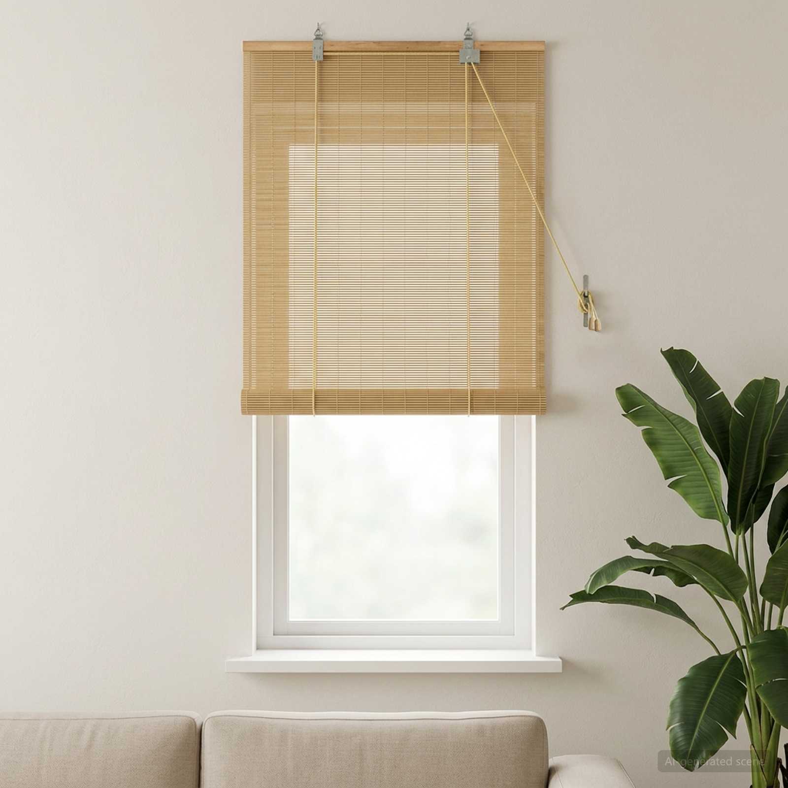 Rolgordijn Naturel 50 x 160 cm Bamboe is nu te koop bij PeponiXL, paradijselijk wonen!