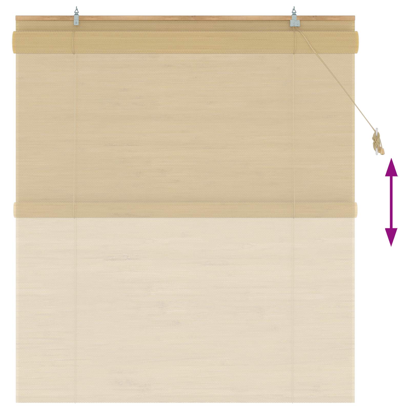 Rolgordijn Naturel 150 x 160 cm Bamboe is nu te koop bij PeponiXL, paradijselijk wonen!
