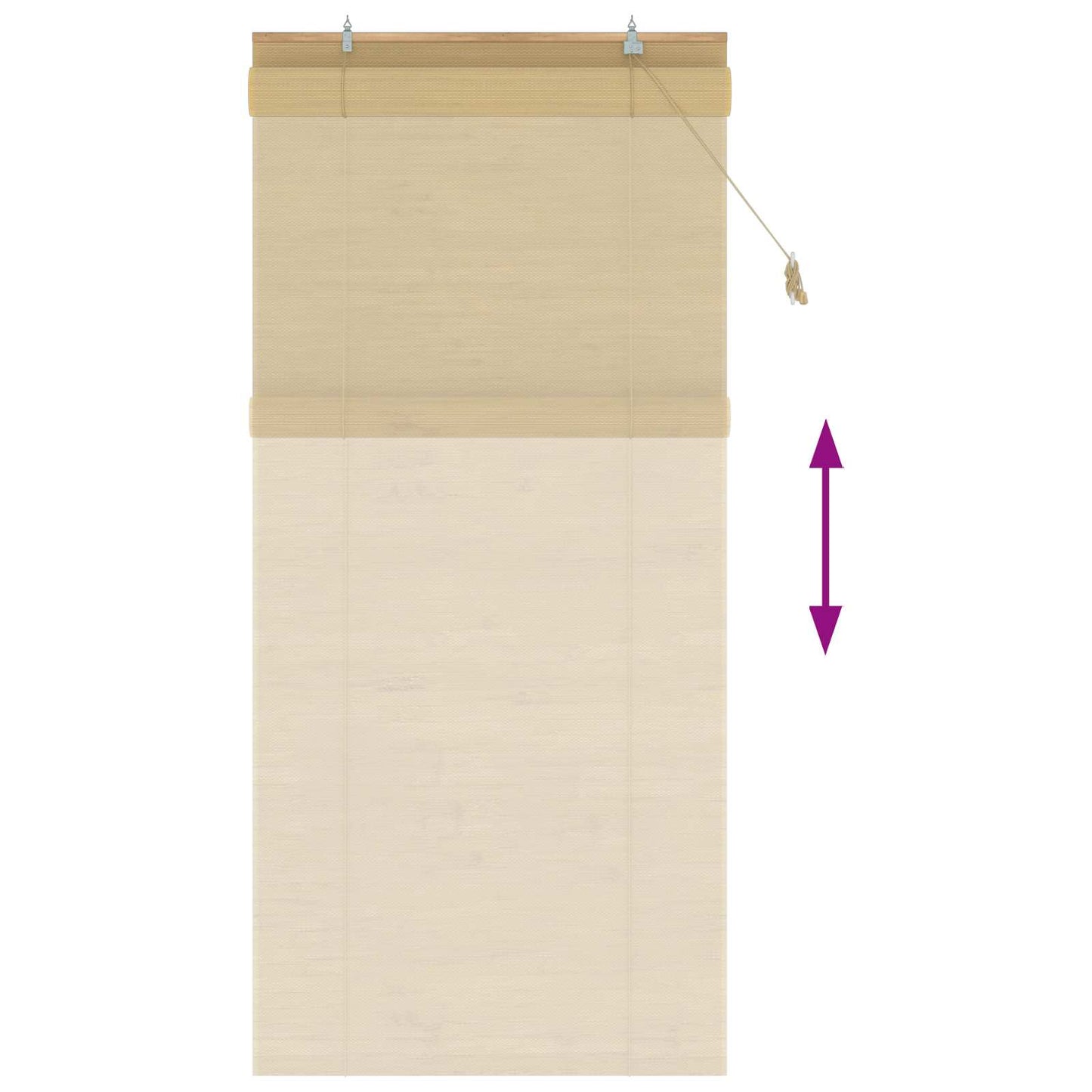 Rolgordijn Naturel 110 x 220 cm Bamboe is nu te koop bij PeponiXL, paradijselijk wonen!