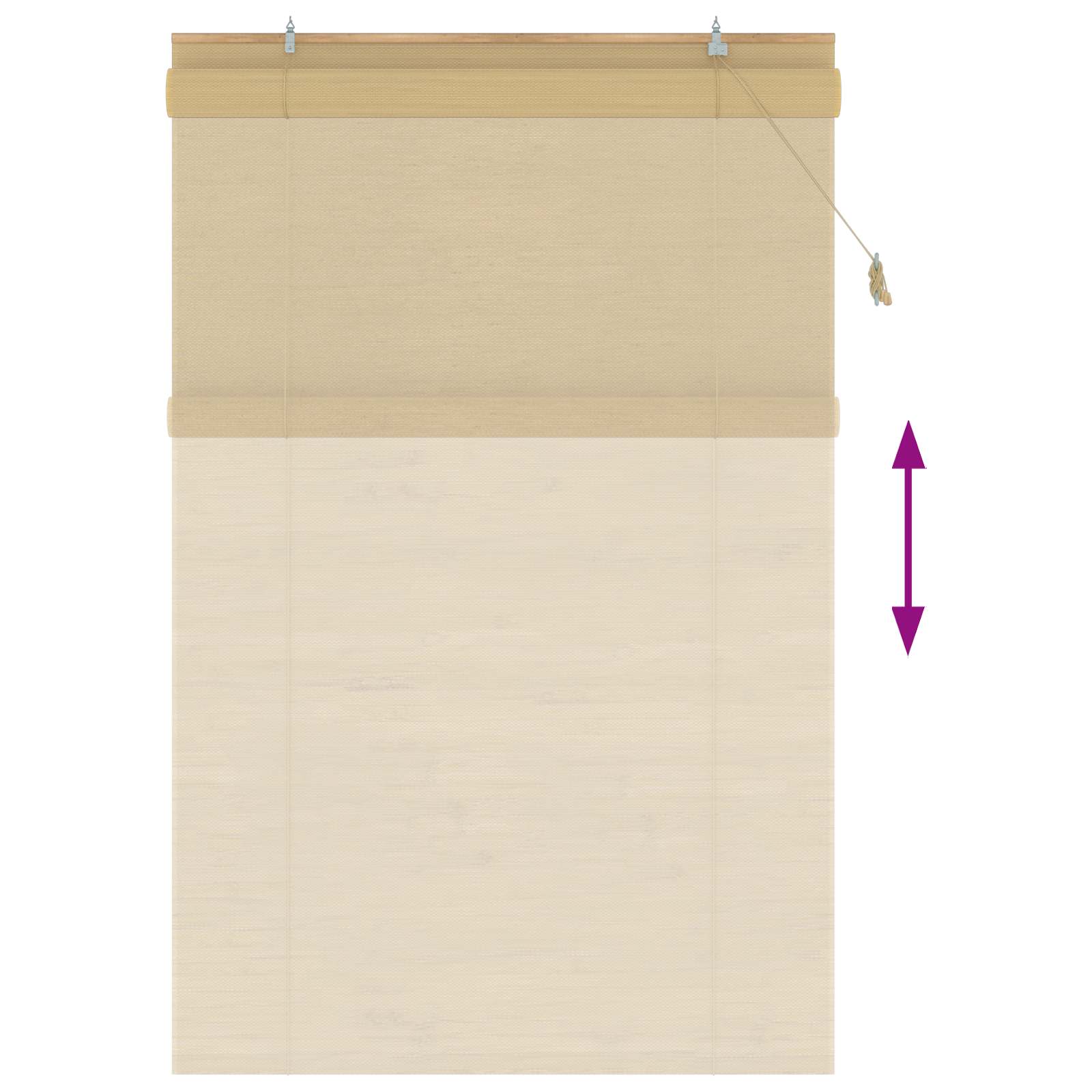 Rolgordijn Naturel 150 x 220 cm Bamboe is nu te koop bij PeponiXL, paradijselijk wonen!