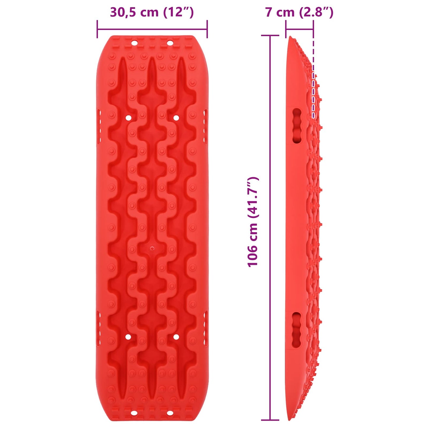 Gripplaat 2 pcs Rood 106 x 30,5 x 7 cm Versterkt nylon is nu te koop bij PeponiXL, paradijselijk wonen!