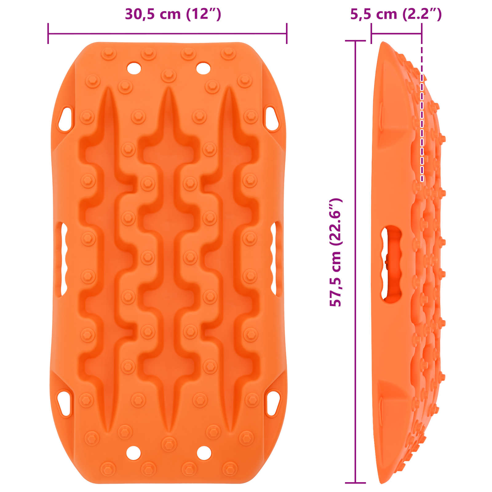 Gripplaat 2 pcs Oranje 57,5x30,5x5,5 cm Versterkt nylon is nu te koop bij PeponiXL, paradijselijk wonen!
