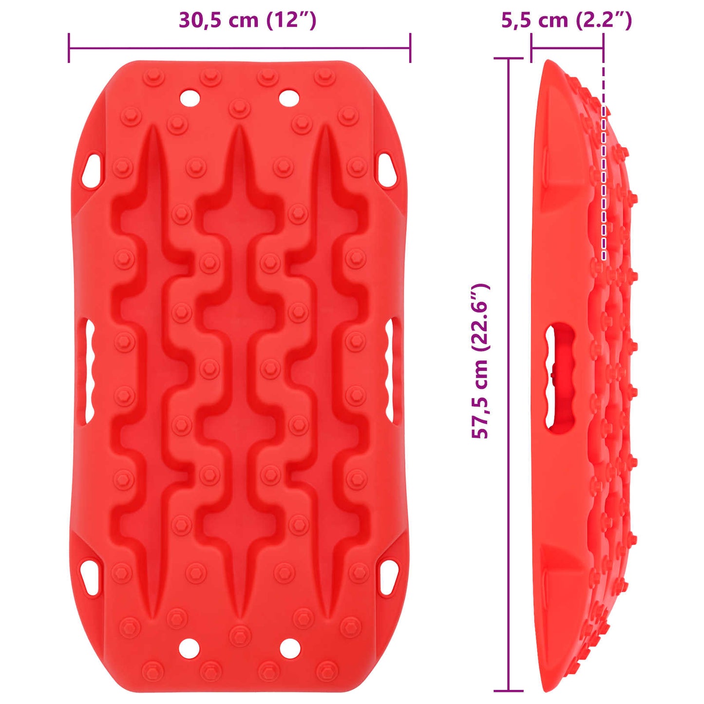 Gripplaat 2 pcs Rood 57,5 x 30,5 x 5,5 cm Versterkt nylon is nu te koop bij PeponiXL, paradijselijk wonen!