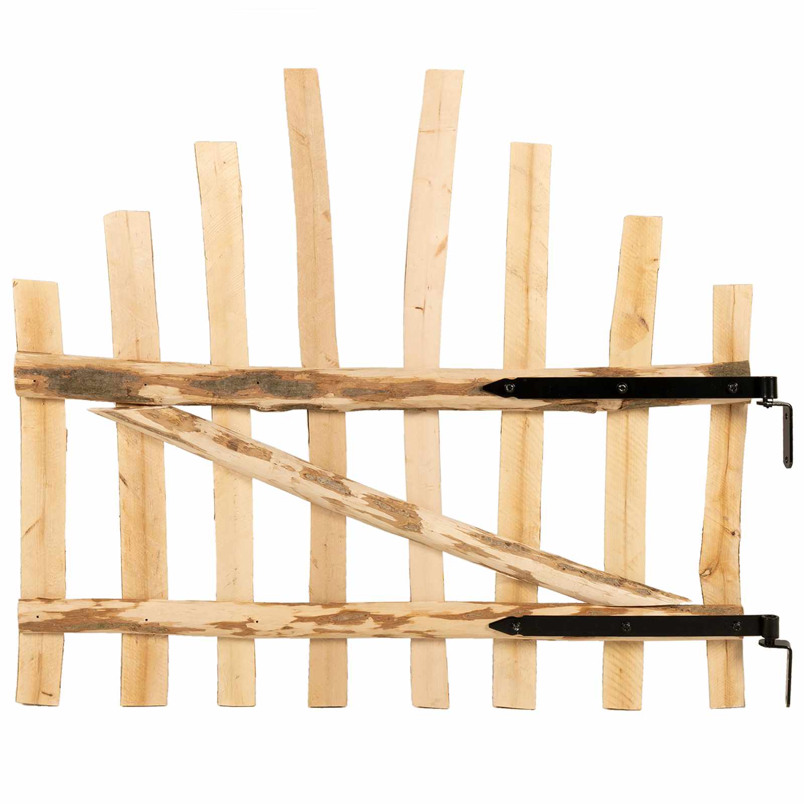 Gebogen hekdeur 100 x 90 cm Geïmpregneerd Hazelhout Naturel is nu te koop bij PeponiXL, paradijselijk wonen!