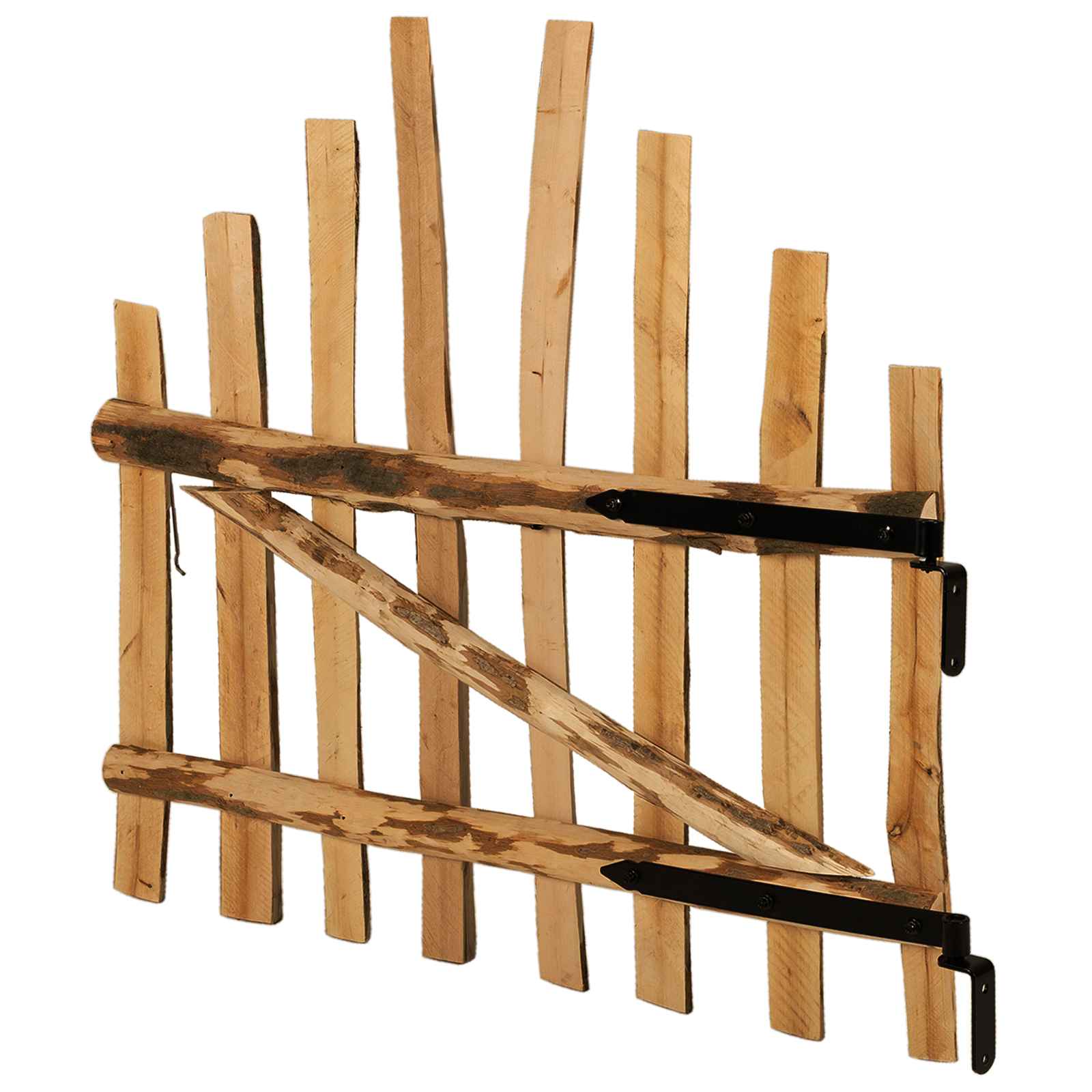 Gebogen hekdeur 100 x 90 cm Geïmpregneerd Hazelhout Bruin is nu te koop bij PeponiXL, paradijselijk wonen!