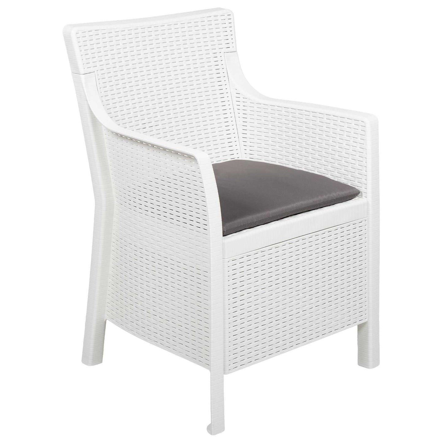Loungeset met kussen 3 pcs Wit PP is nu te koop bij PeponiXL, paradijselijk wonen!