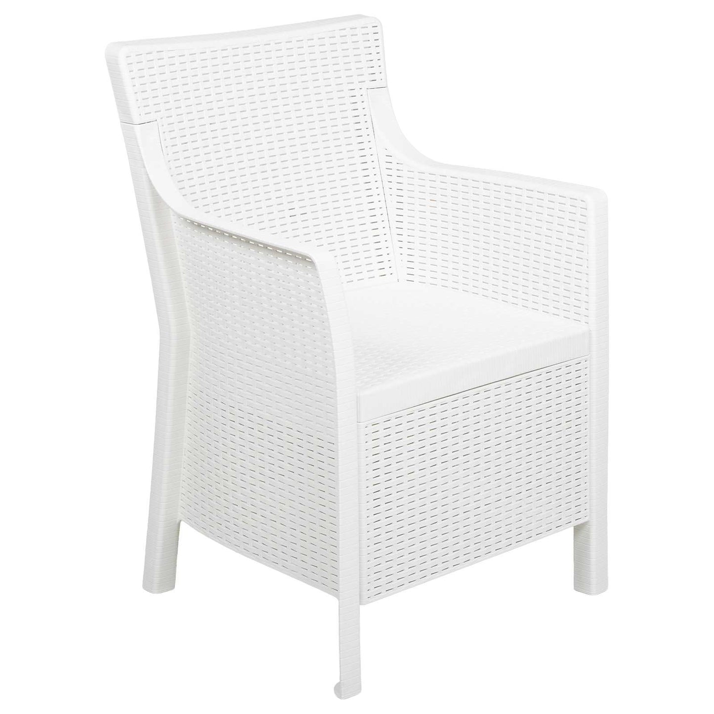 Loungeset met kussen 3 pcs Wit PP is nu te koop bij PeponiXL, paradijselijk wonen!