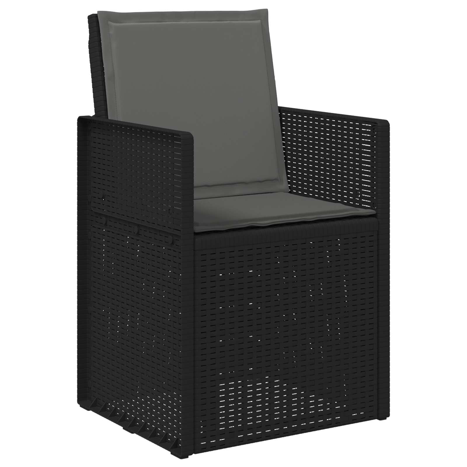Tuin eettafelset met kussen 9 pcs Antracietkleurig PP is nu te koop bij PeponiXL, paradijselijk wonen!