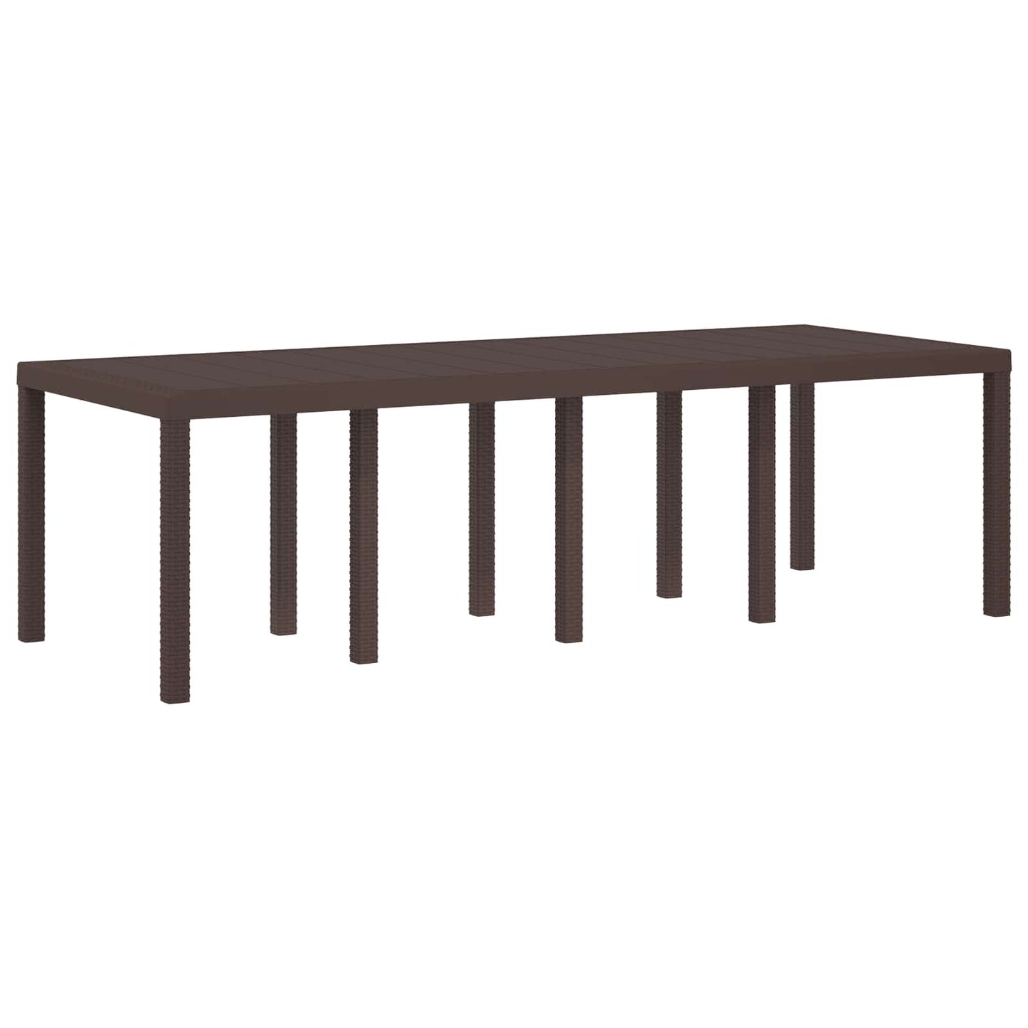 Tuin eettafelset met kussen 9 pcs Bruin en crèmekleurig PP is nu te koop bij PeponiXL, paradijselijk wonen!