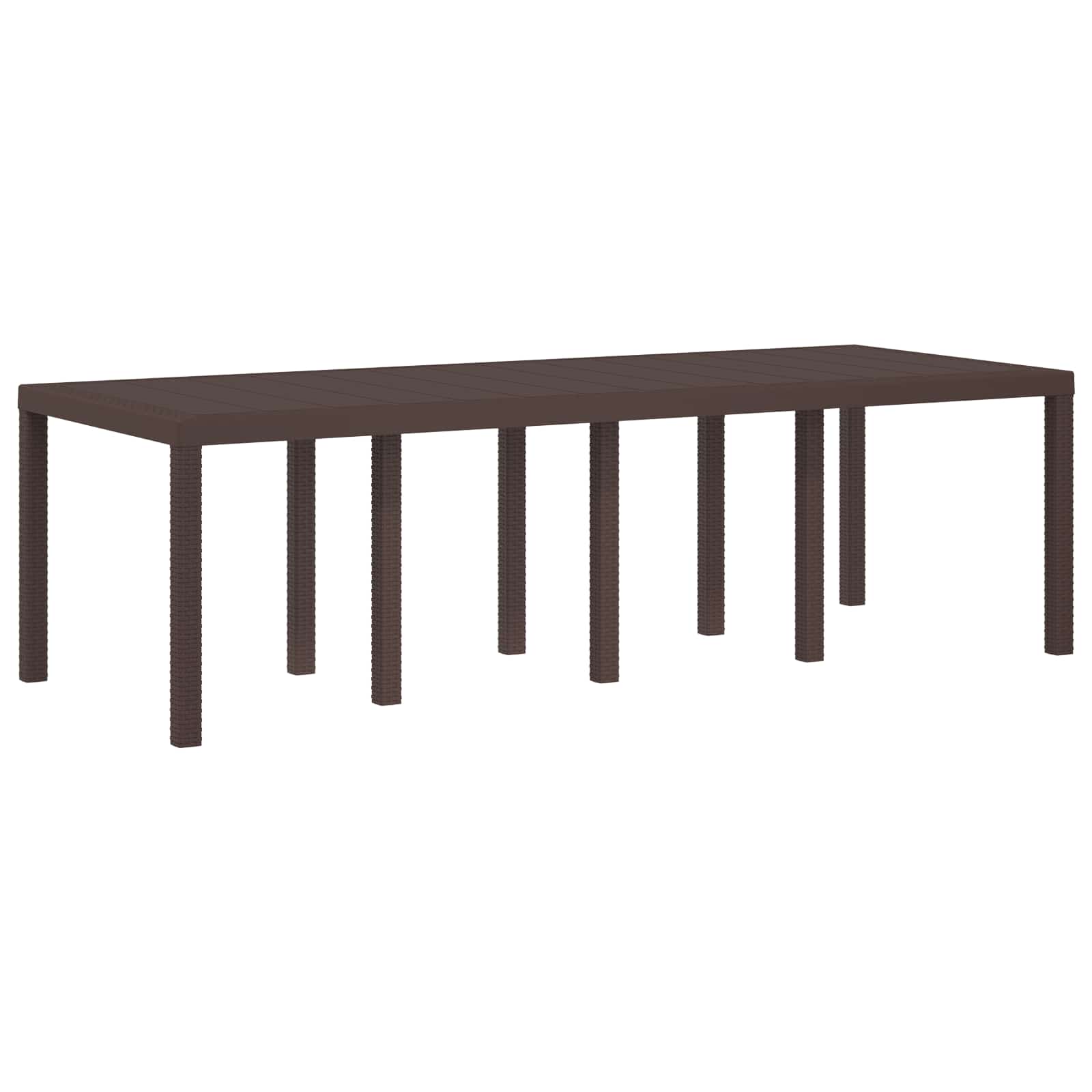 Tuin eettafelset met kussen 9 pcs Bruin en antracietkleurig PP is nu te koop bij PeponiXL, paradijselijk wonen!