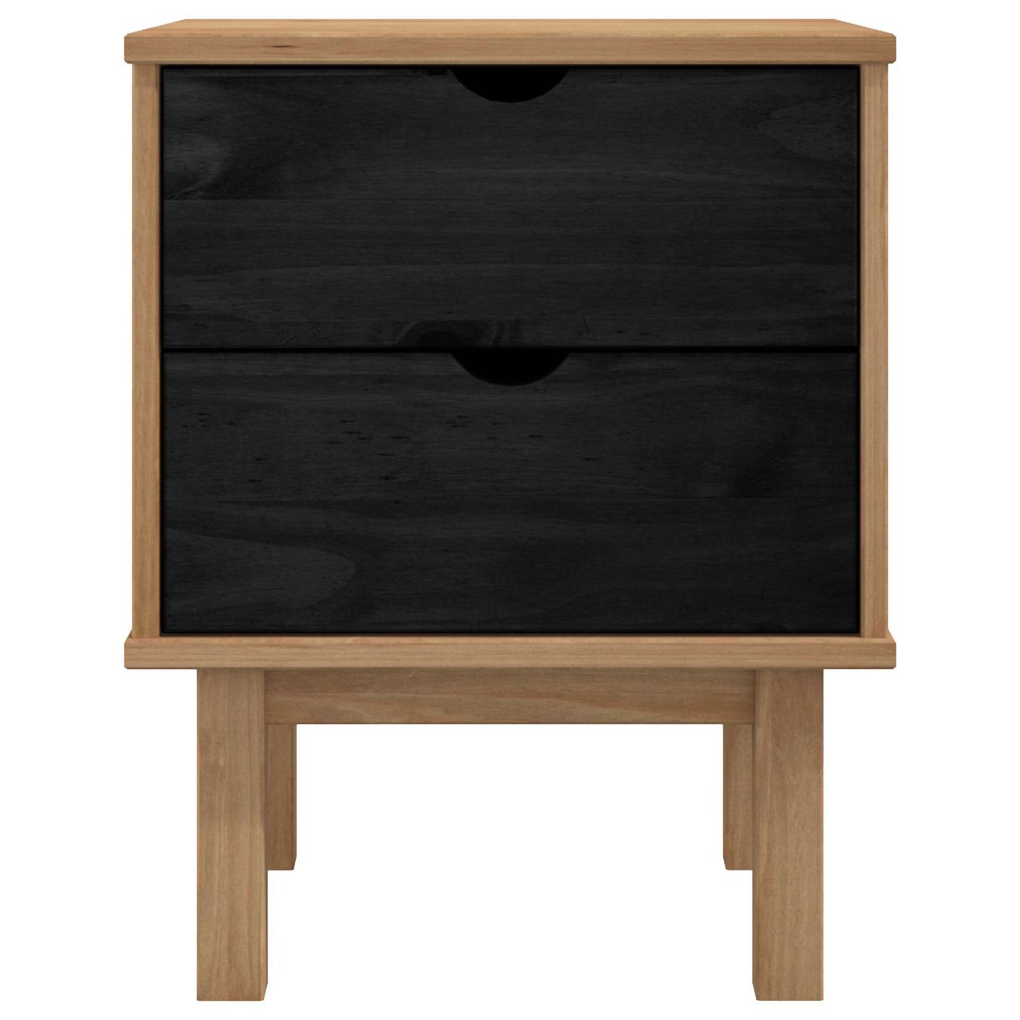 Nachtkastje OTTA Zwart 45 x 39 x 57 cm Massief grenenhout is nu te koop bij PeponiXL, paradijselijk wonen!