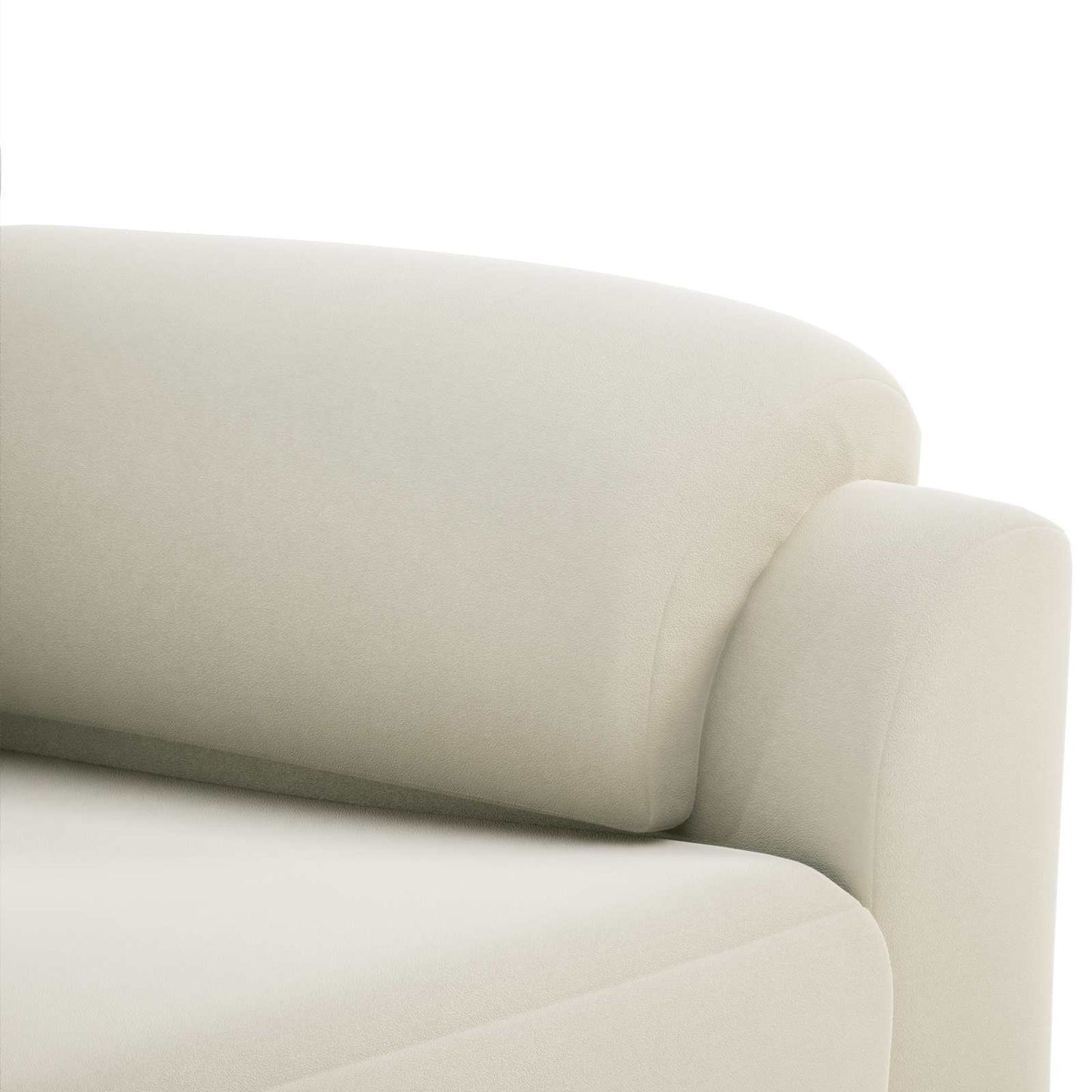 Bankstel 3 pcs Crèmekleurig fluweel
