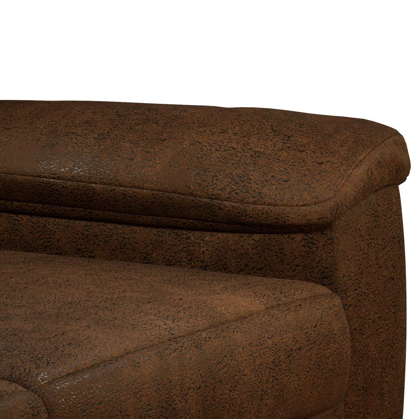 Bank Bruin 214 x 90 x 95 cm Nep Suede Leer