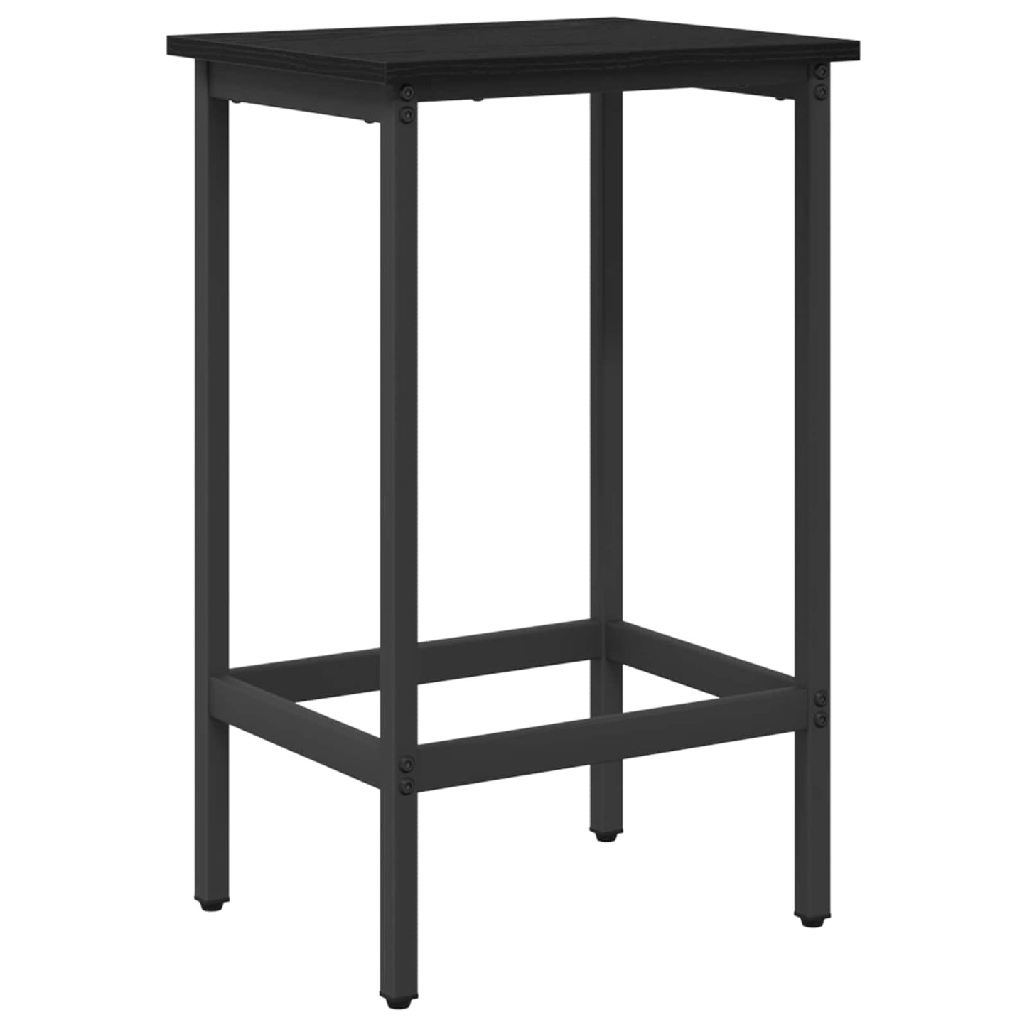 Barkruk Zwart eiken 40 x 32 x 64 cm Bewerkt hout is nu te koop bij PeponiXL, paradijselijk wonen!
