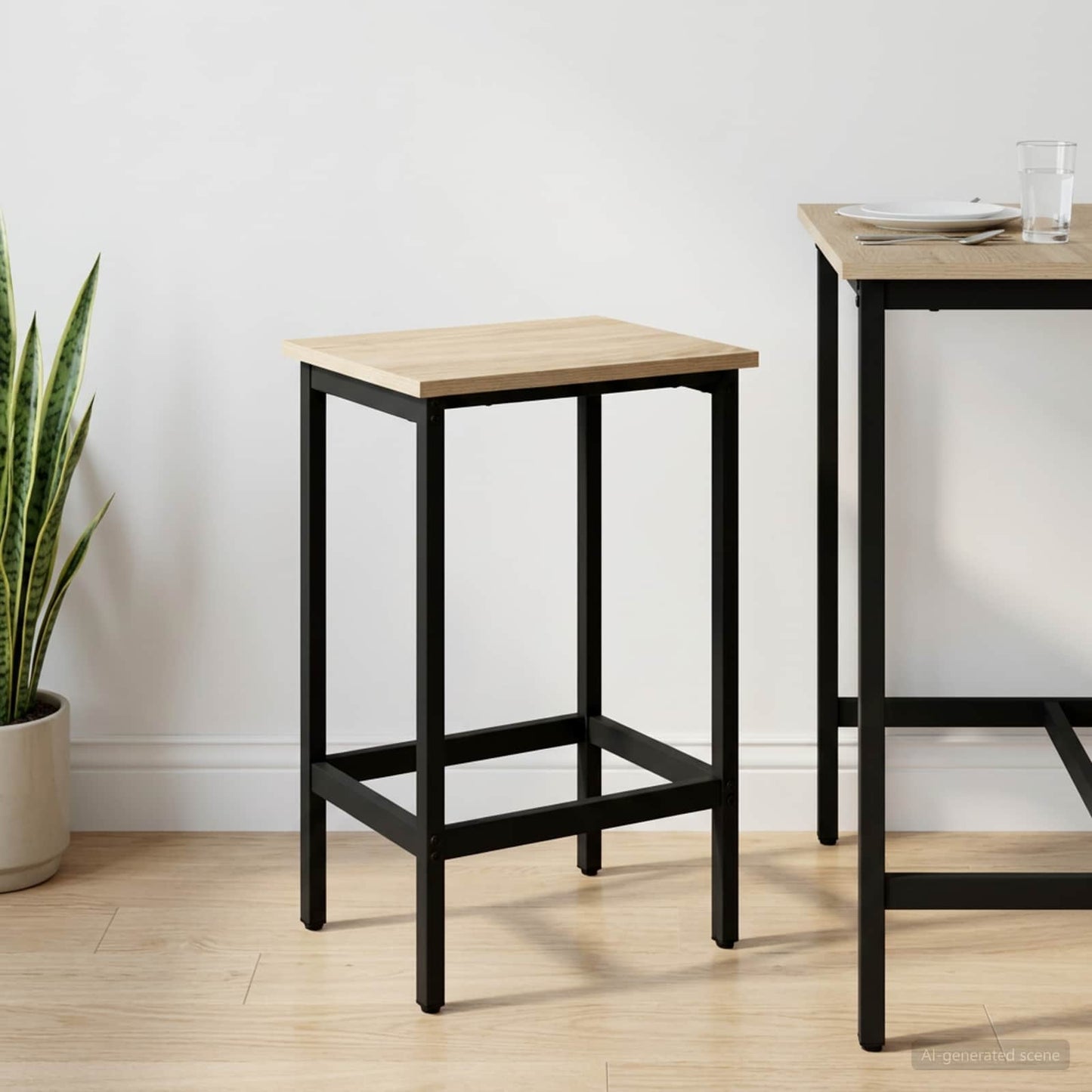 Barkruk Sonoma Eiken 40 x 32 x 64 cm Bewerkt hout is nu te koop bij PeponiXL, paradijselijk wonen!