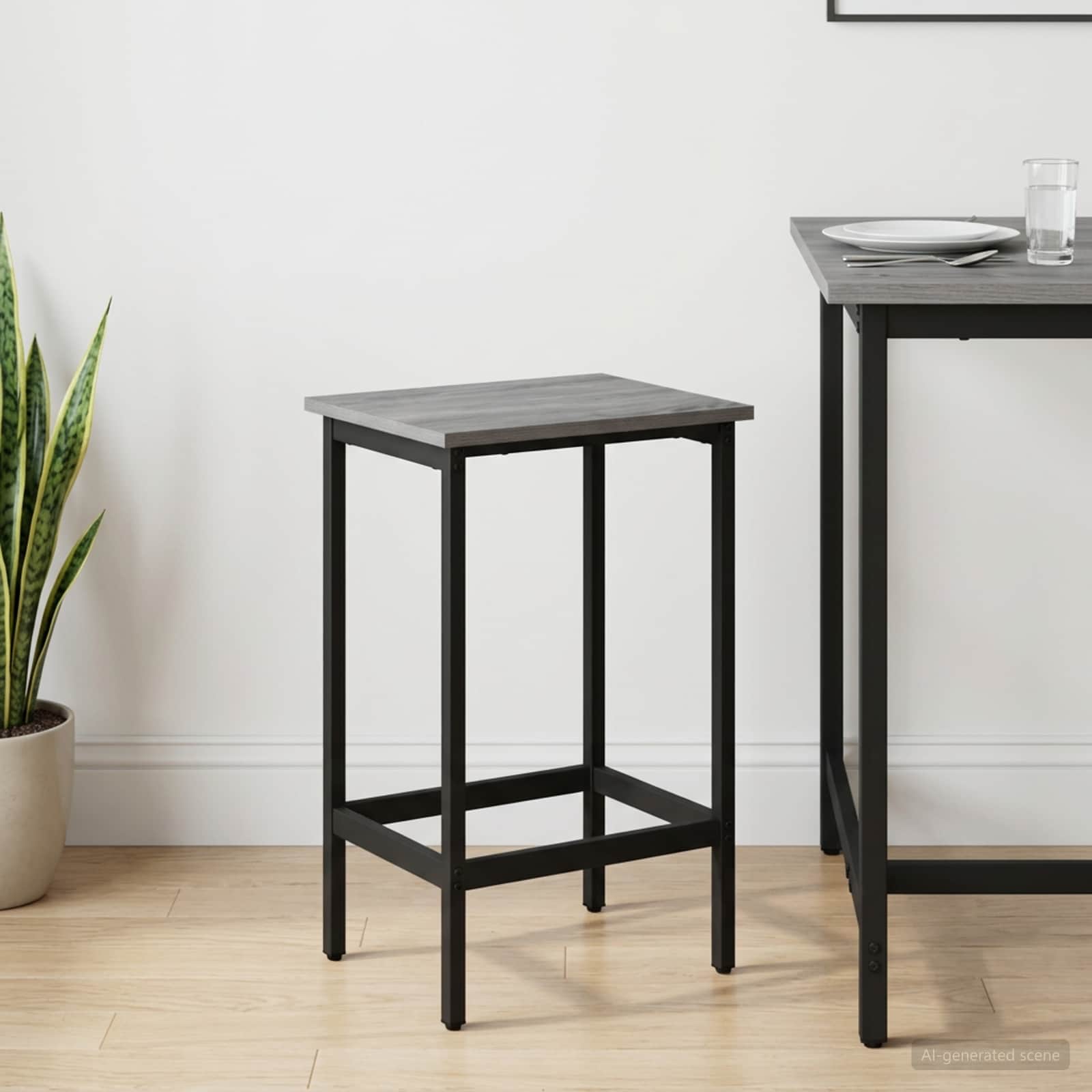 Barkruk Grijs Sonoma 40 x 32 x 64 cm Bewerkt hout is nu te koop bij PeponiXL, paradijselijk wonen!