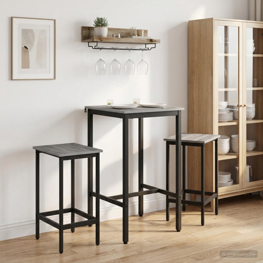 Barkruk 2 st Grijs Sonoma 40 x 32 x 64 cm Bewerkt hout is nu te koop bij PeponiXL, paradijselijk wonen!