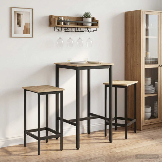 Bartafel 52 x 52 x 110 cm Bewerkt hout Sonoma Eiken Rechthoekig is nu te koop bij PeponiXL, paradijselijk wonen!