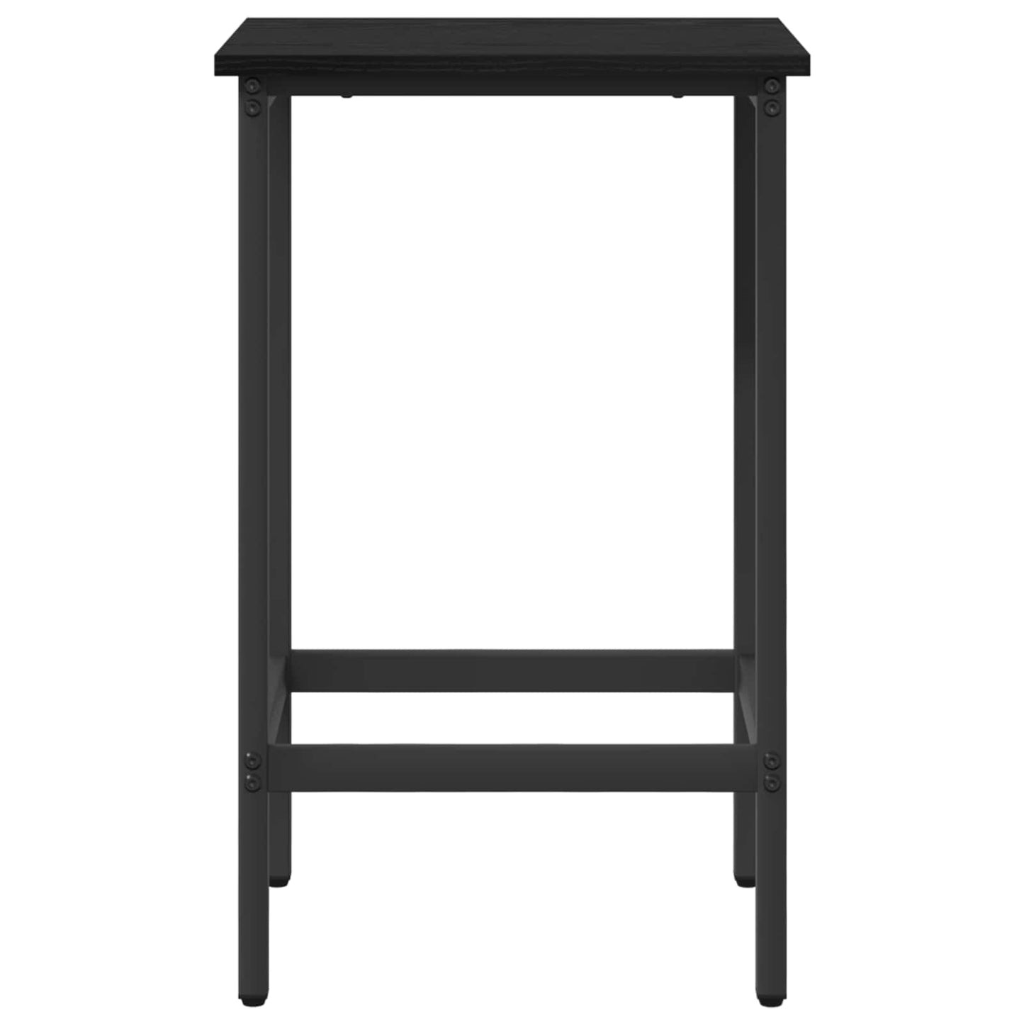 Barkruk 2 st Zwart eiken 40 x 32 x 74 cm Bewerkt hout