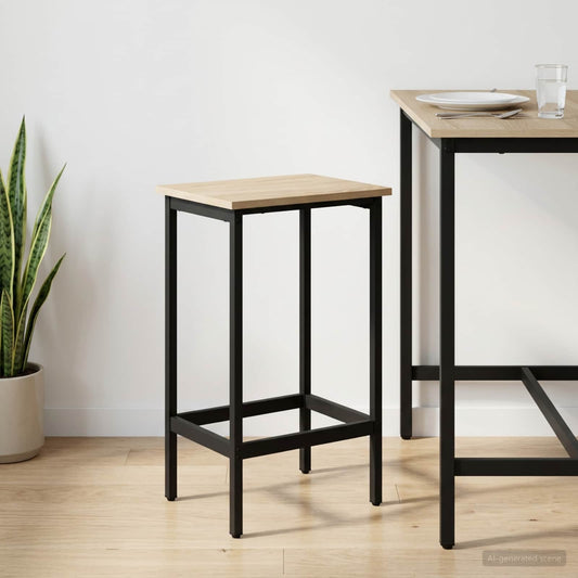 Barkruk Sonoma Eiken 40 x 32 x 74 cm Bewerkt hout is nu te koop bij PeponiXL, paradijselijk wonen!
