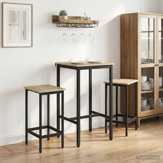 Barkruk 2 st Sonoma Eiken 40 x 32 x 74 cm Bewerkt hout is nu te koop bij PeponiXL, paradijselijk wonen!